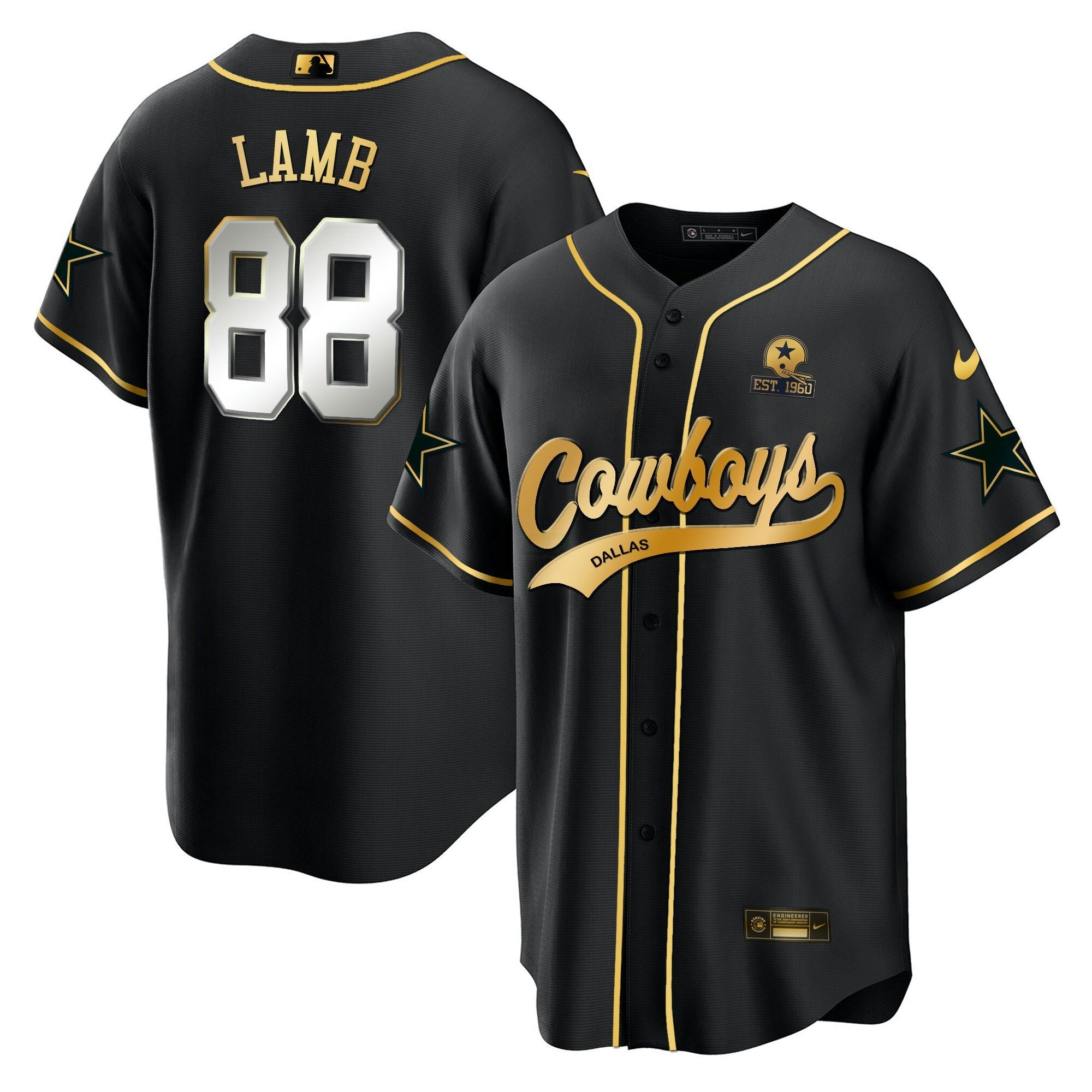 Camisa NFL Men’s Baseball Gold Jersey