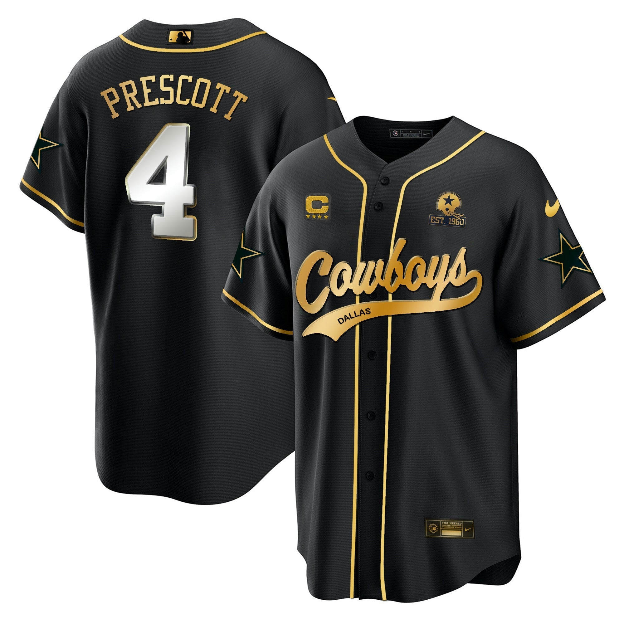 Camisa NFL Men’s Baseball Gold Jersey