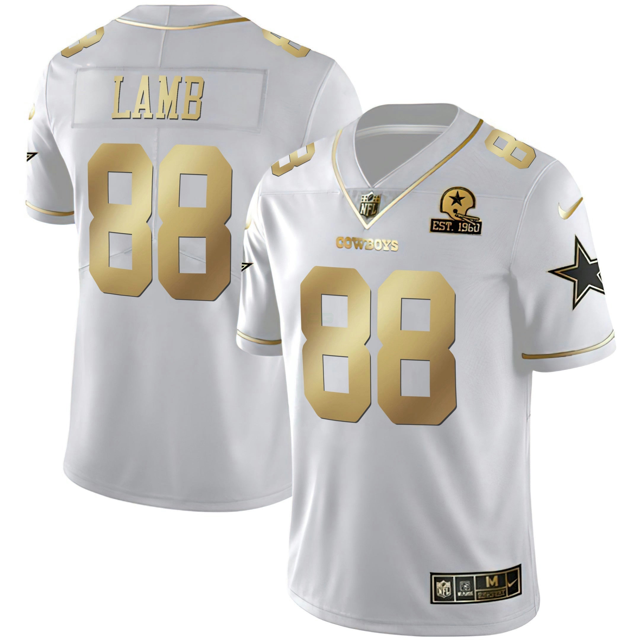 Camisa NFL Men’s Black & Branca Dourada Vapor Limited