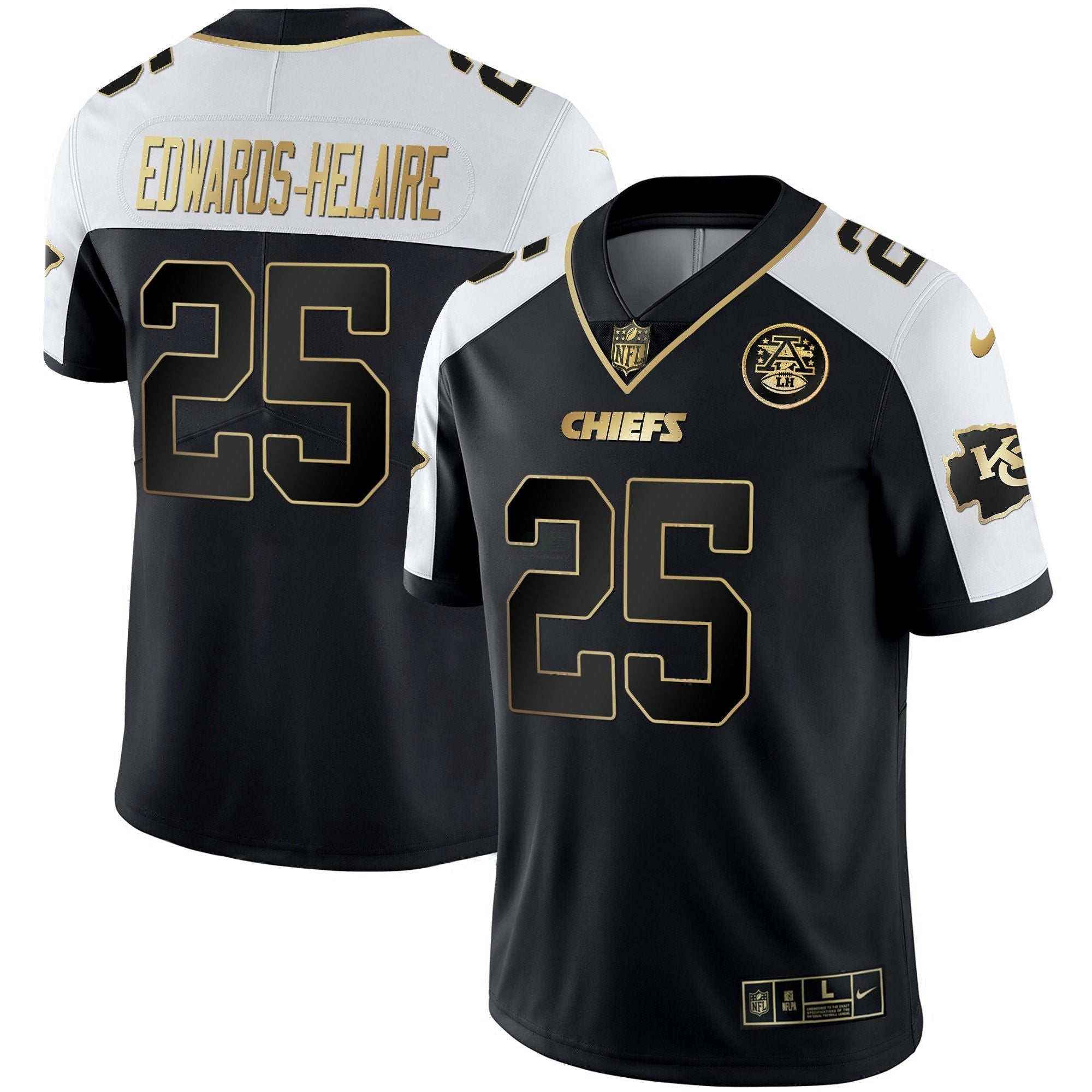Camisa NFL Men’s Branca Dourada & Preta Dourada