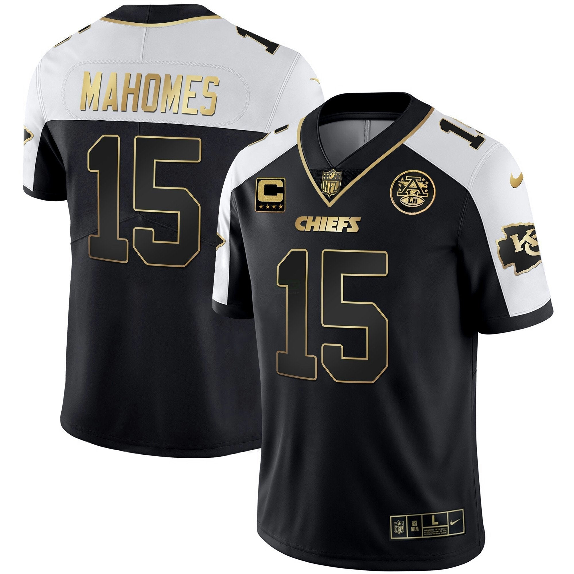 Camisa NFL Men’s Branca Dourada & Preta Dourada