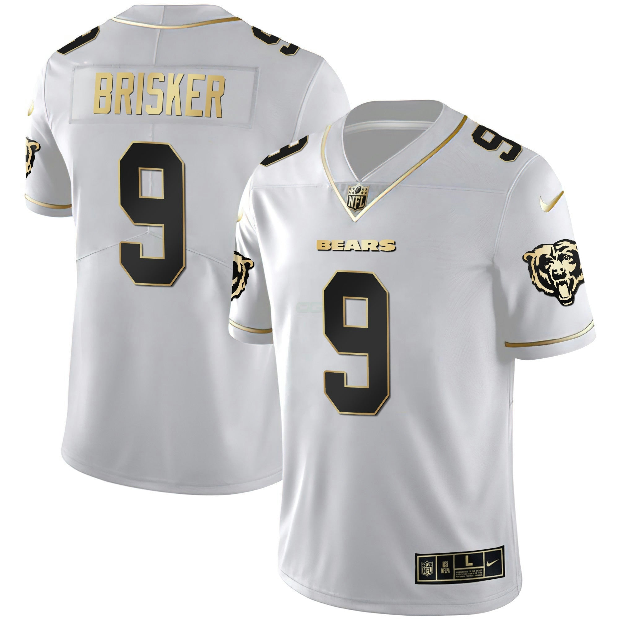 Camisa NFL Men’s Branca Dourada & Preta Dourada Jersey