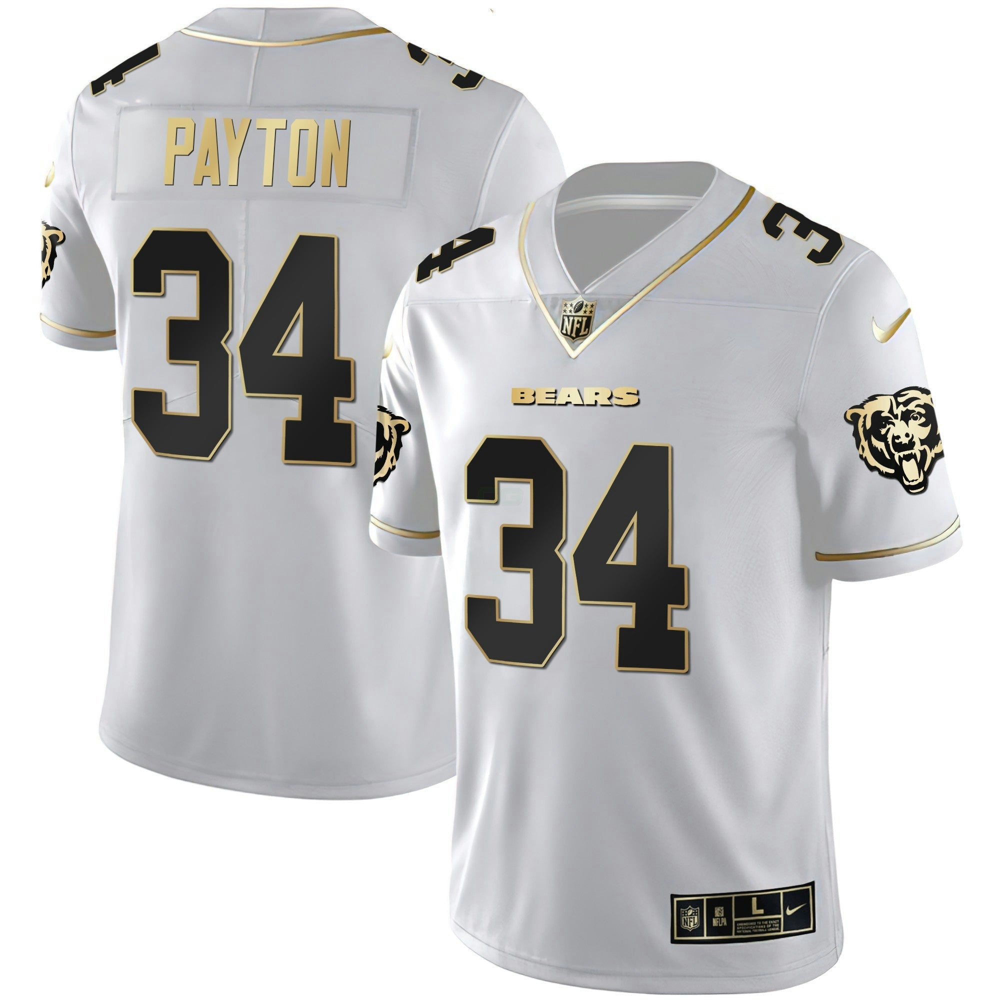 Camisa NFL Men’s Branca Dourada & Preta Dourada Jersey