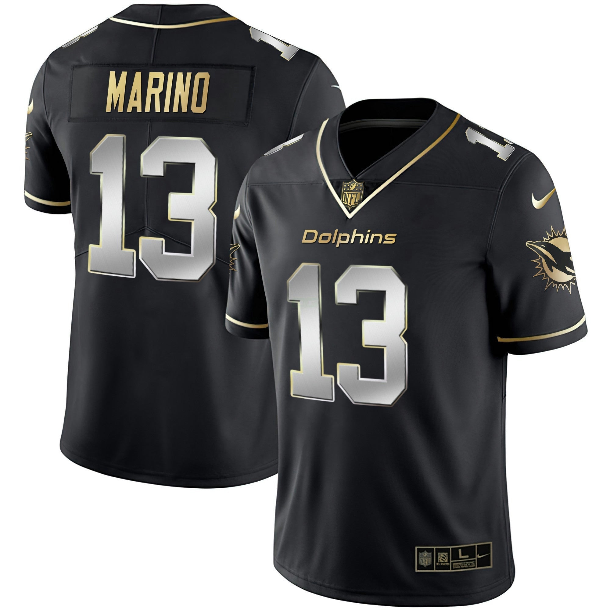 Camisa NFL Men’s Branca Dourada & Preta Dourada Jersey