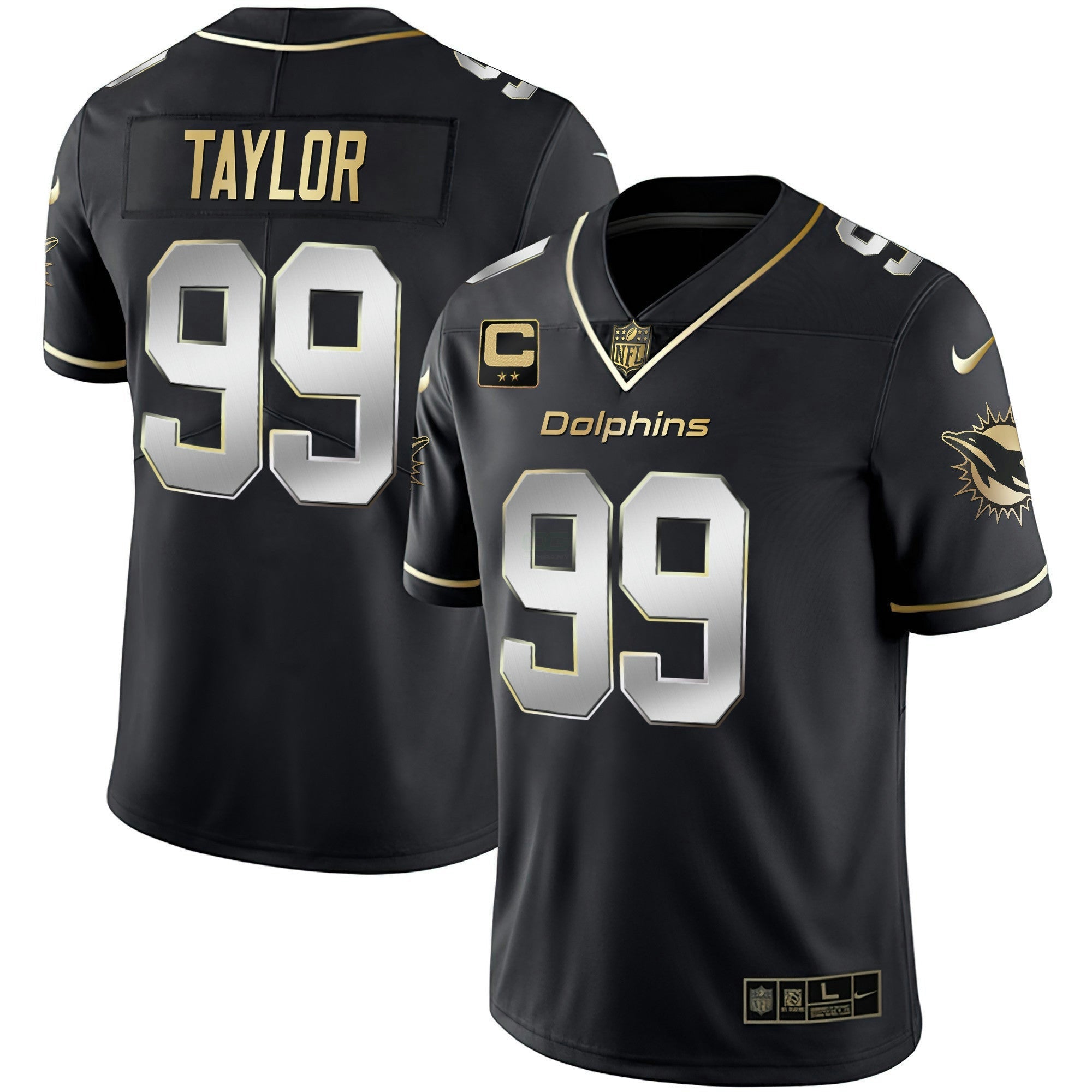 Camisa NFL Men’s Branca Dourada & Preta Dourada Jersey
