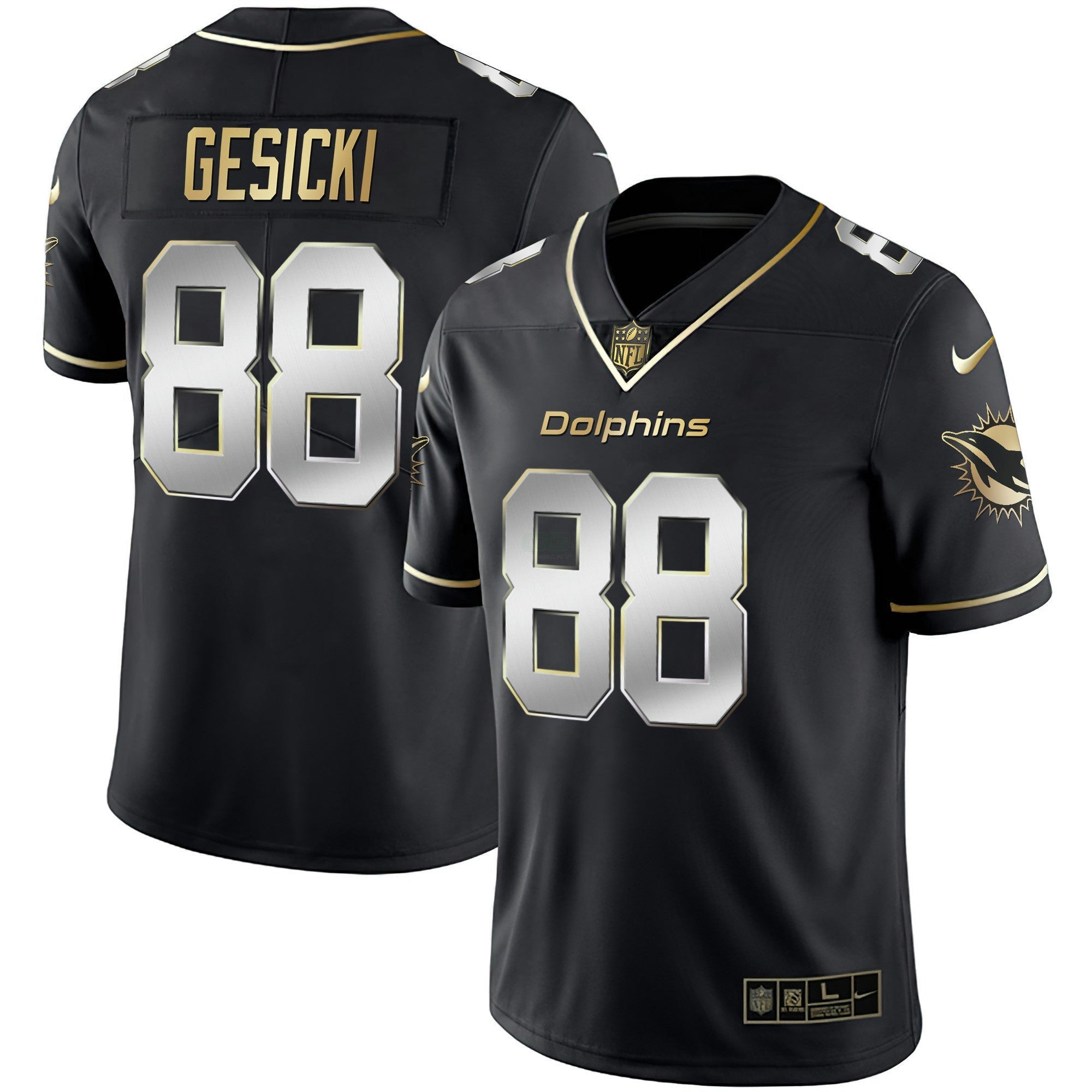 Camisa NFL Men’s Branca Dourada & Preta Dourada Jersey