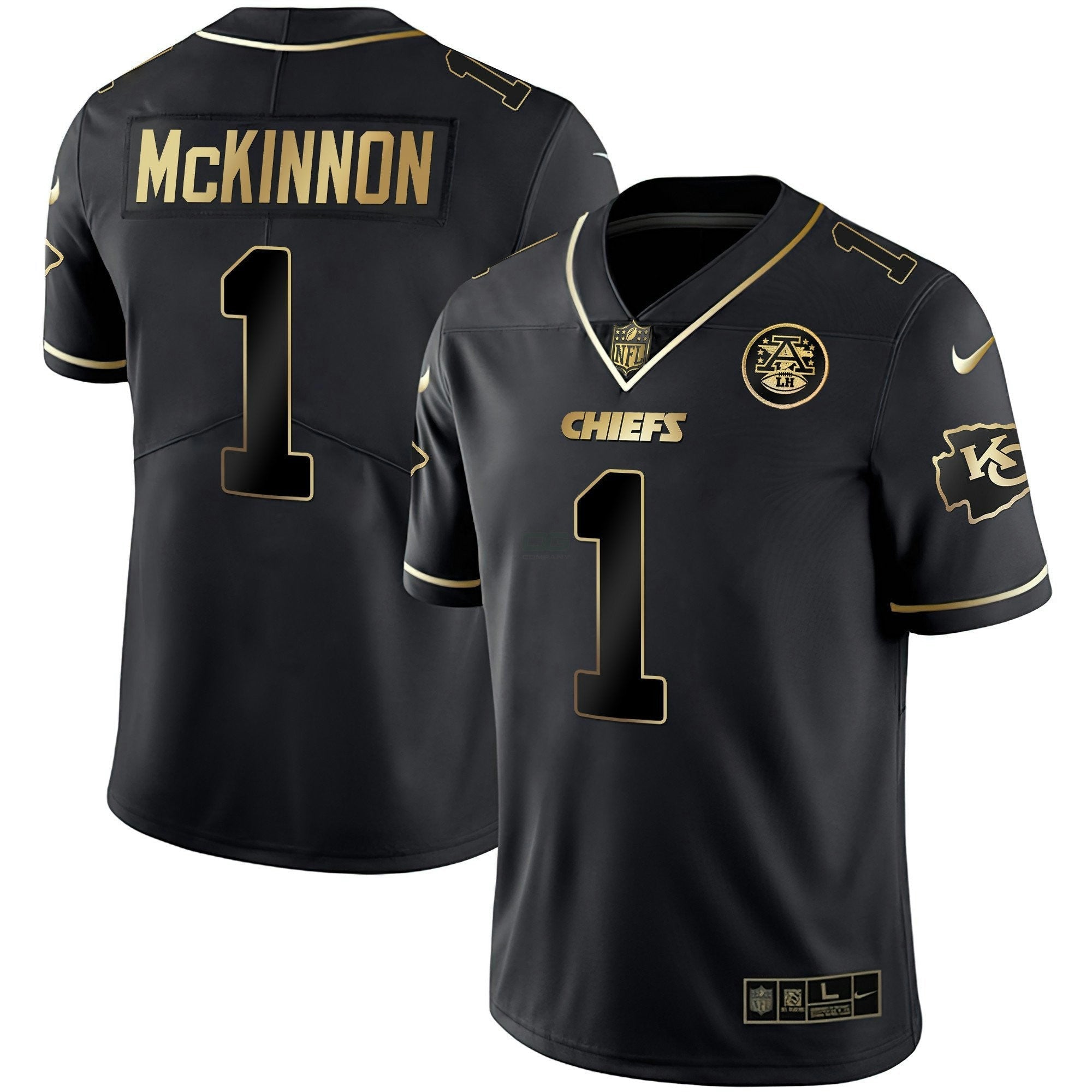 Camisa NFL Men’s Branca Dourada & Preta Dourada