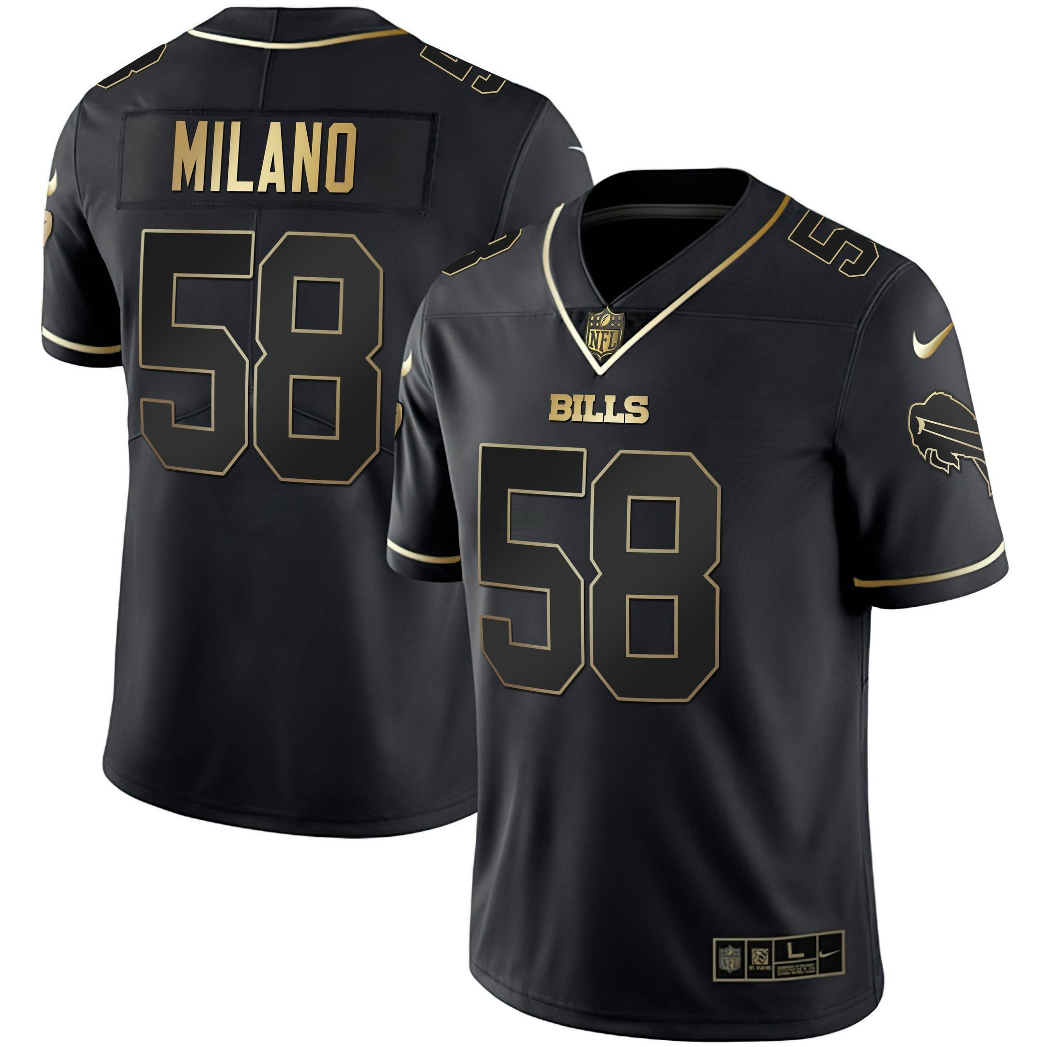 Camisa NFL Men’s Branca Dourada & Preta Dourada