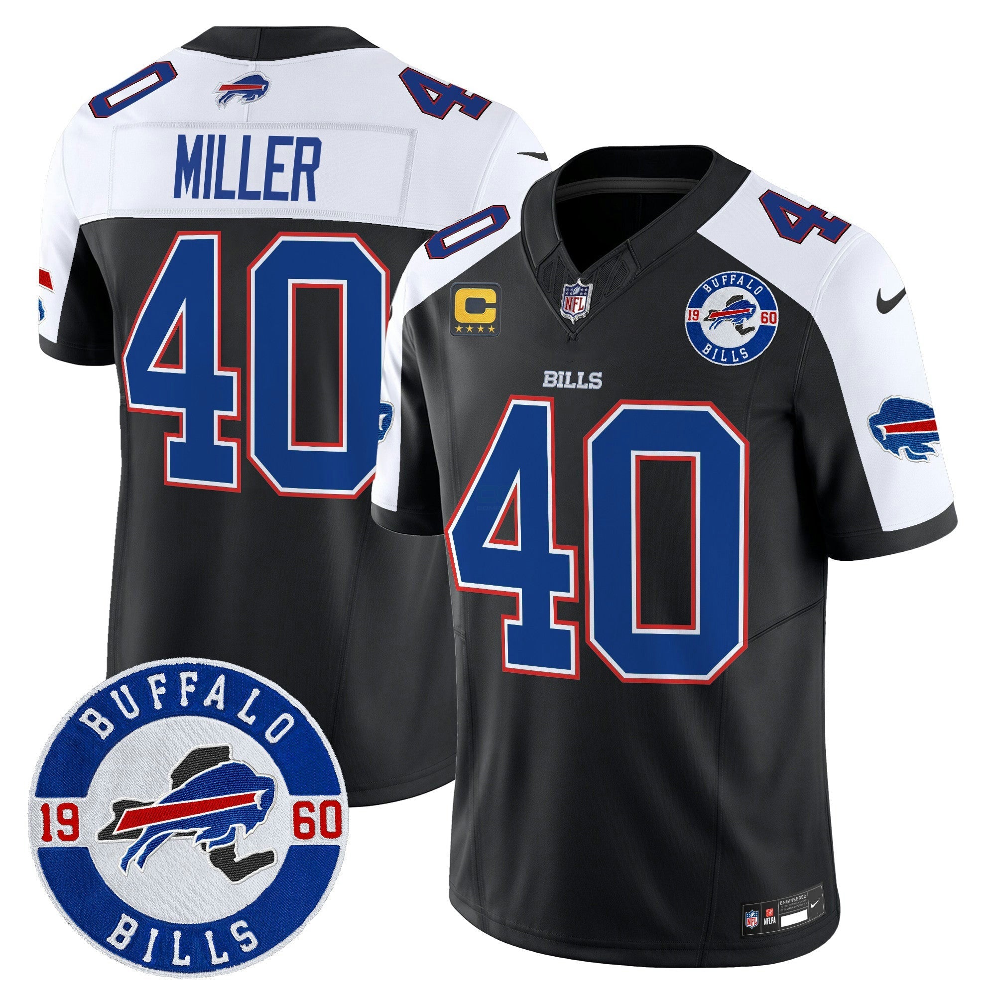 Camisa NFL Men’s Buffalo 2024 Vapor Limited Jersey – Est. 1960 Patch