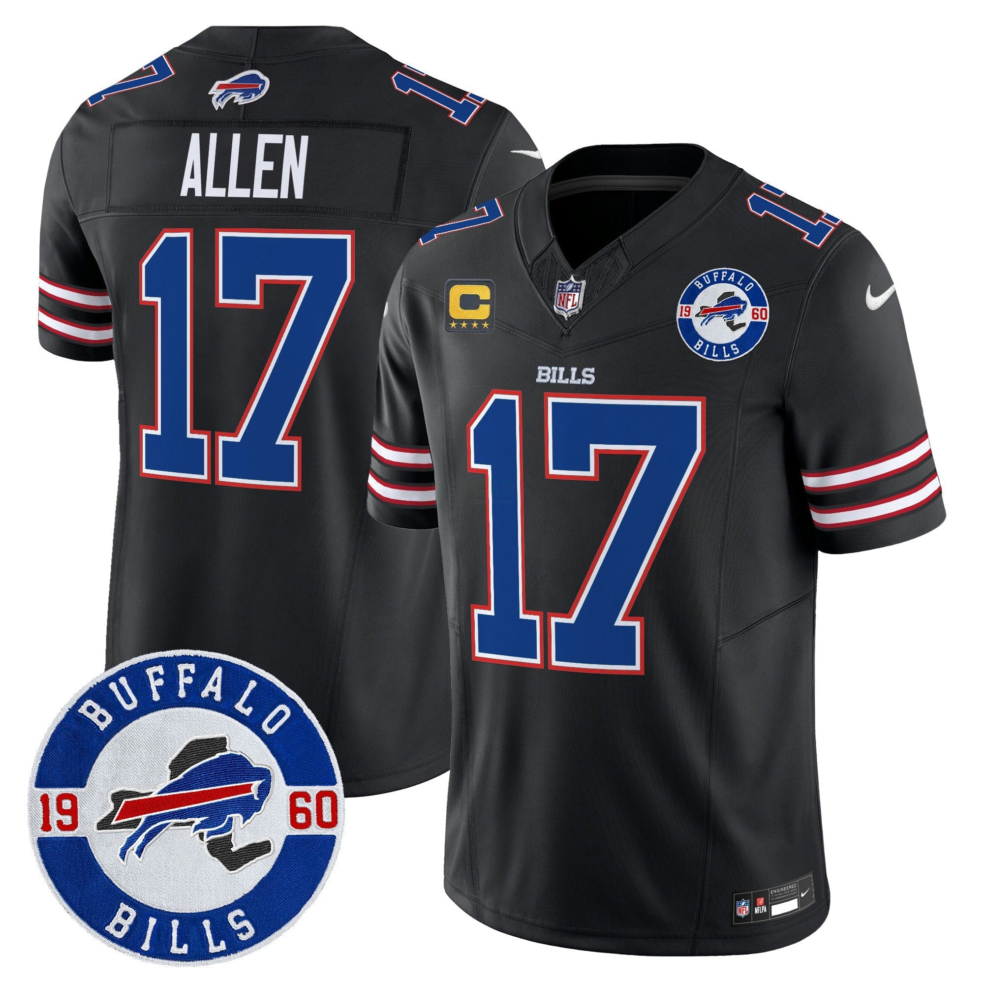 Camisa NFL Men’s Buffalo 2024 Vapor Limited Jersey – Est. 1960 Patch