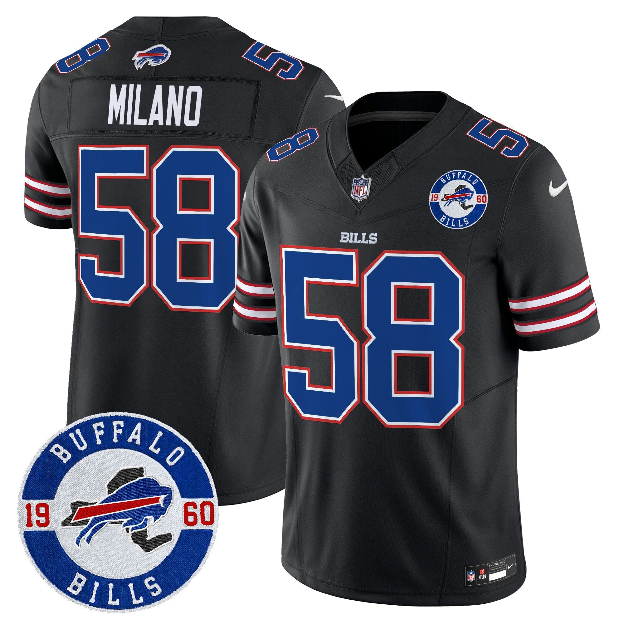 Camisa NFL Men’s Buffalo 2024 Vapor Limited Jersey – Est. 1960 Patch