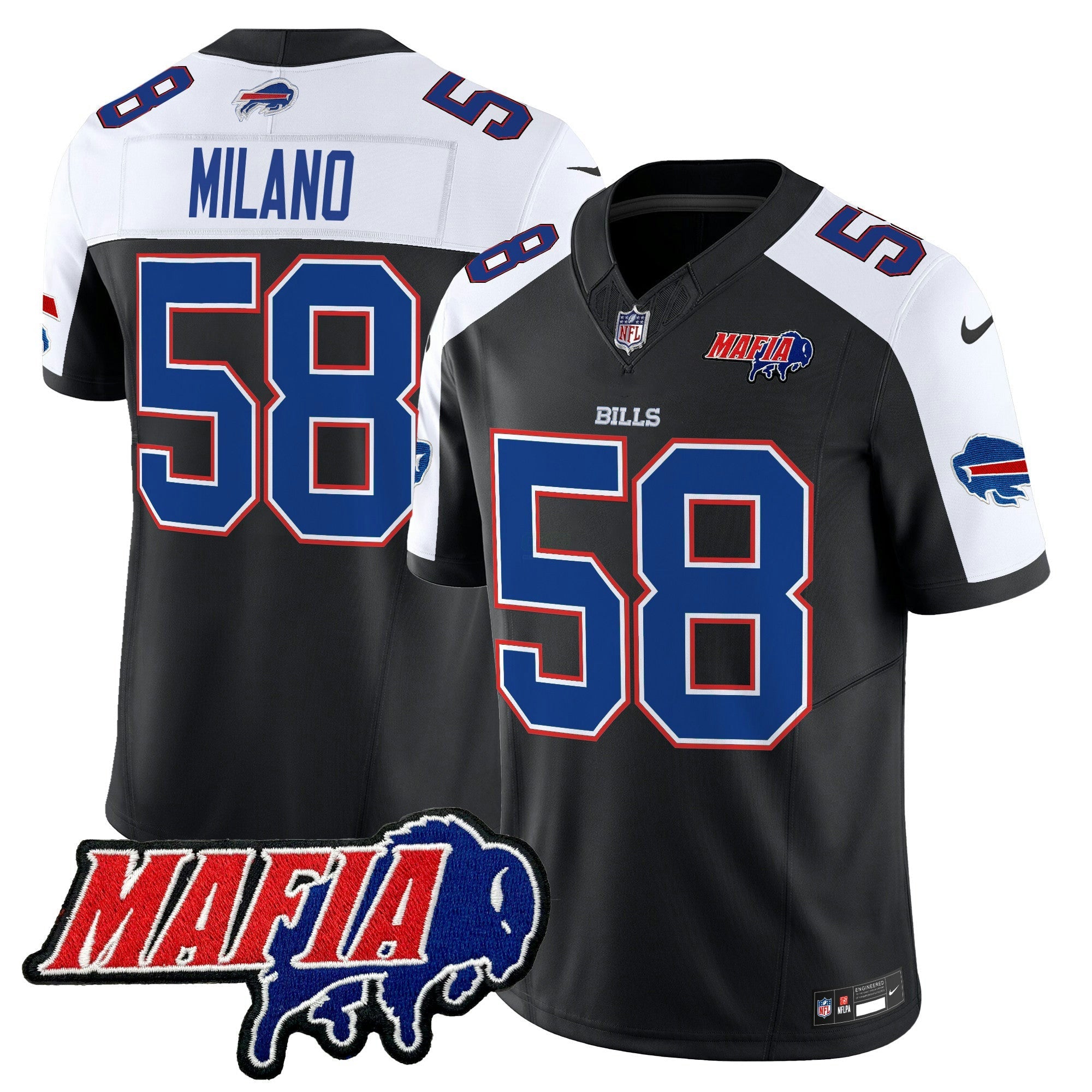 Camisa NFL Men’s Buffalo 2025 Mafia Patch Vapor Limited Jersey