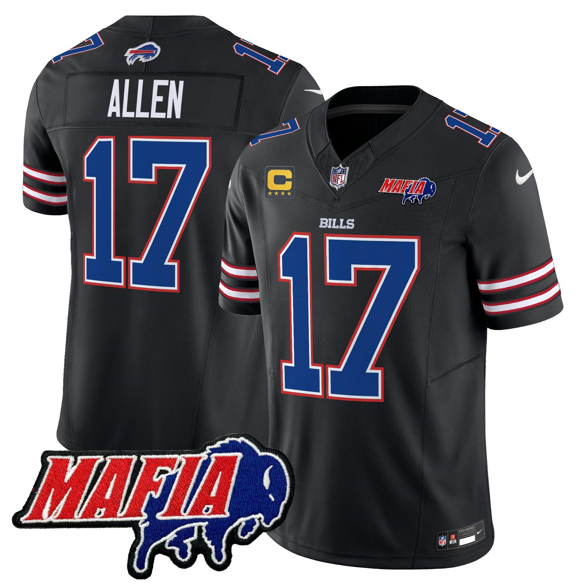 Camisa NFL Men’s Buffalo 2025 Mafia Patch Vapor Limited Jersey