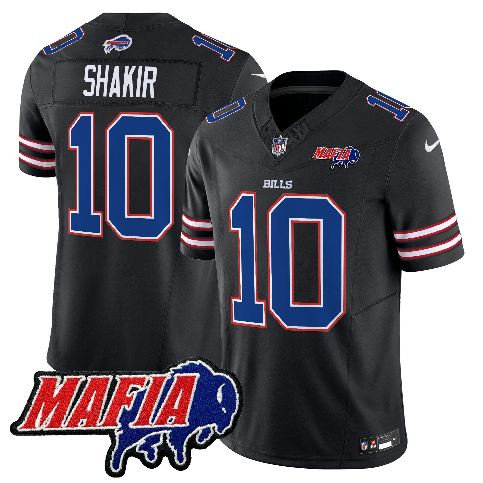 Camisa NFL Men’s Buffalo 2025 Mafia Patch Vapor Limited Jersey