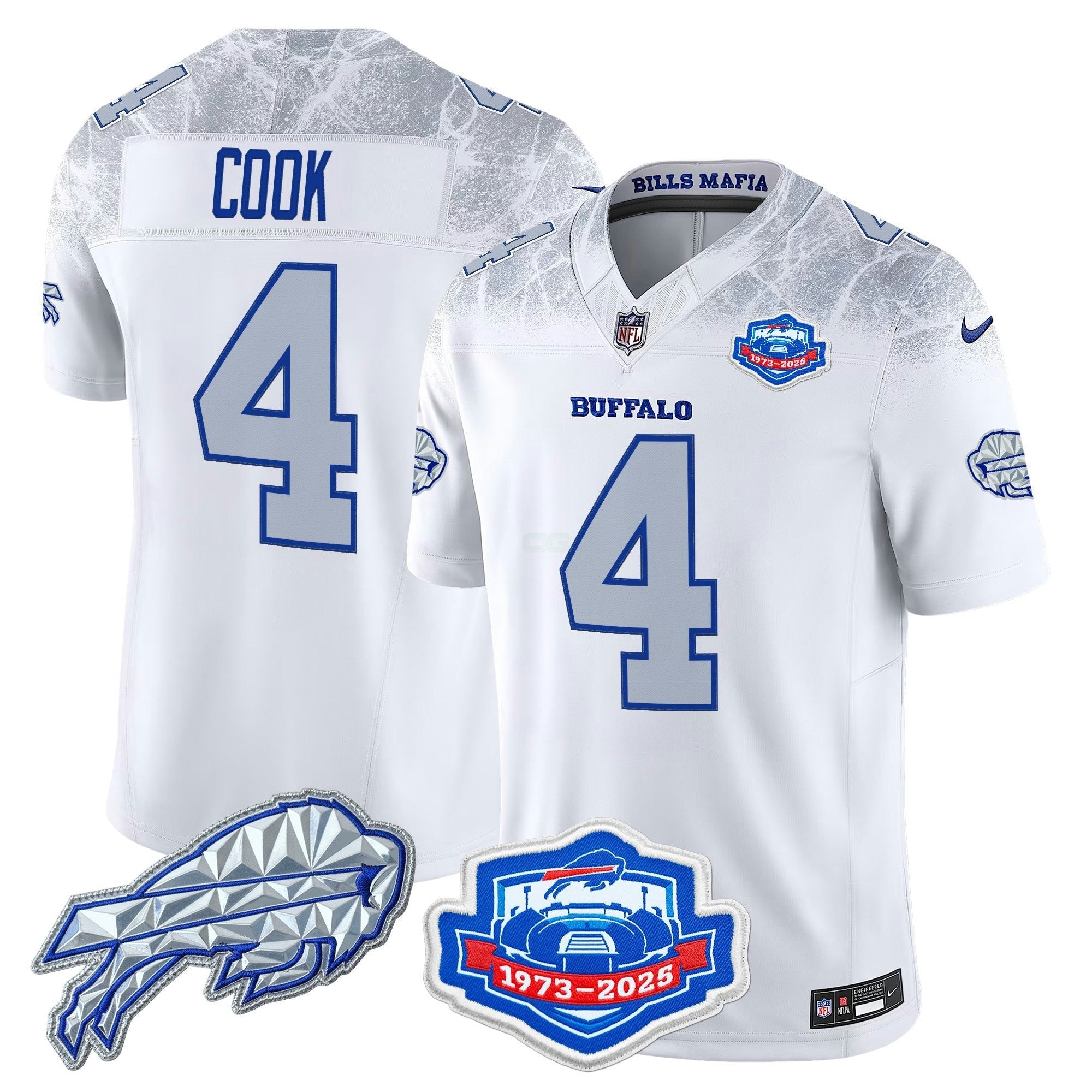 Camisa NFL Men’s Buffalo 2025 “Rivalries” Vapor Limited Jersey – Farewell Season Patch