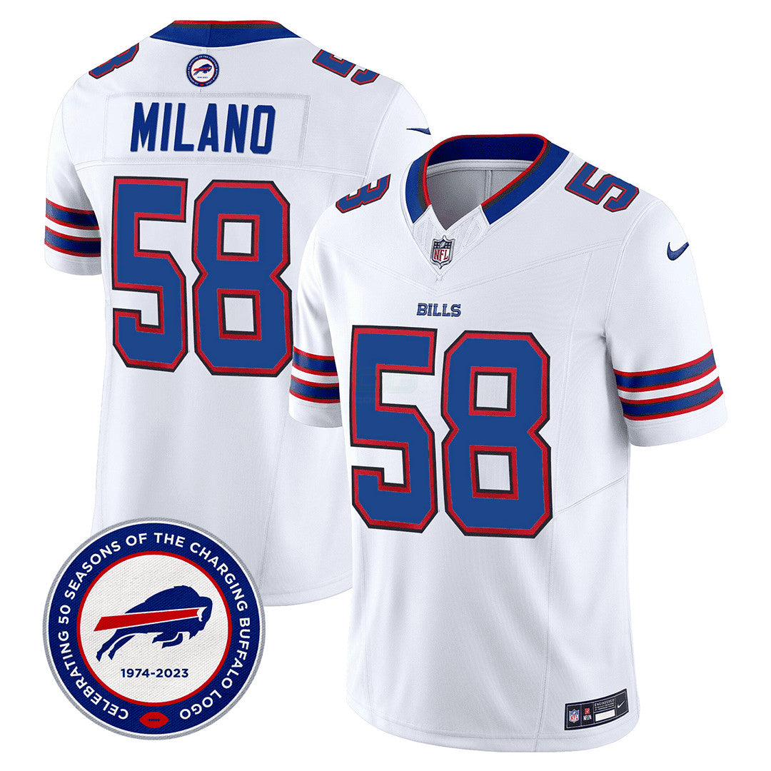 Camisa NFL Men’s Buffalo 50th Charging Logo Patch Vapor Limited Jersey