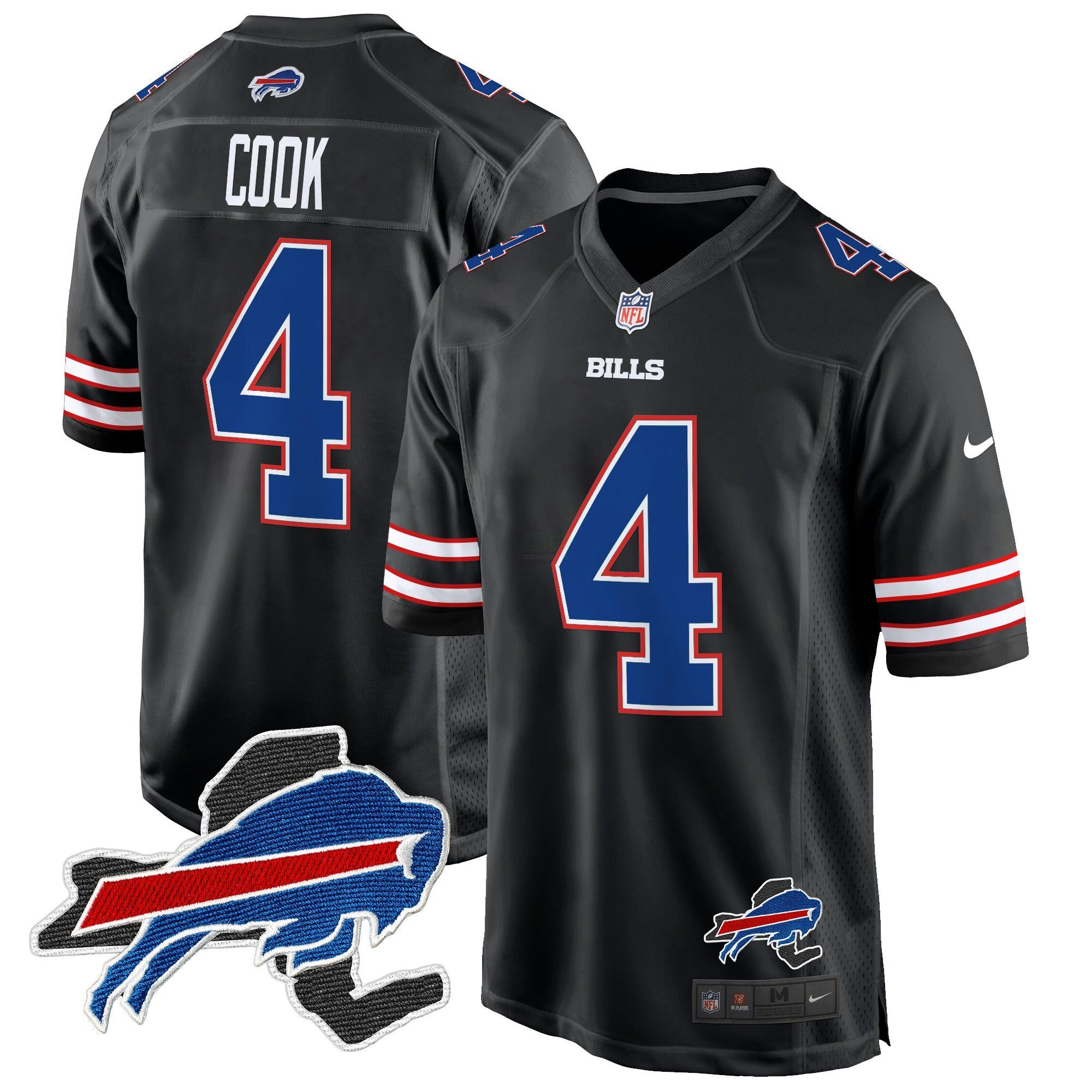 Camisa NFL Men’s Buffalo New York Patch Game Jersey