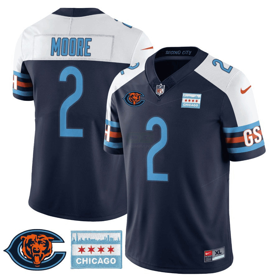 Camisa NFL Men’s Chicago City Edition GSH Jersey – Chicago Flag