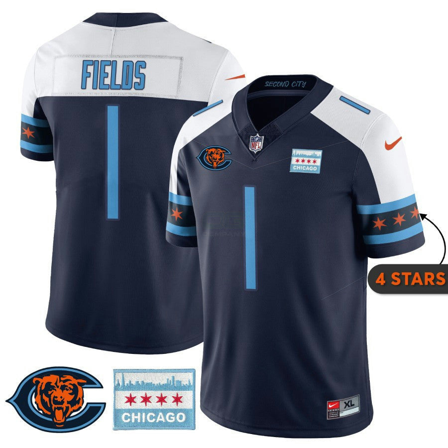 Camisa NFL Men’s Chicago City Edition Jersey – Chicago Flag