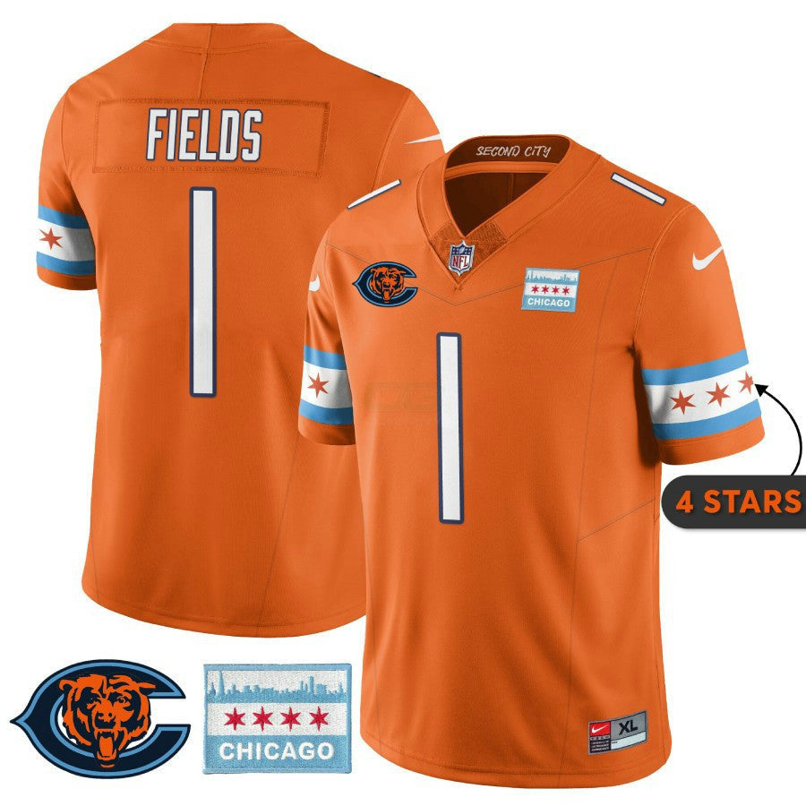Camisa NFL Men’s Chicago City Edition Jersey – Chicago Flag
