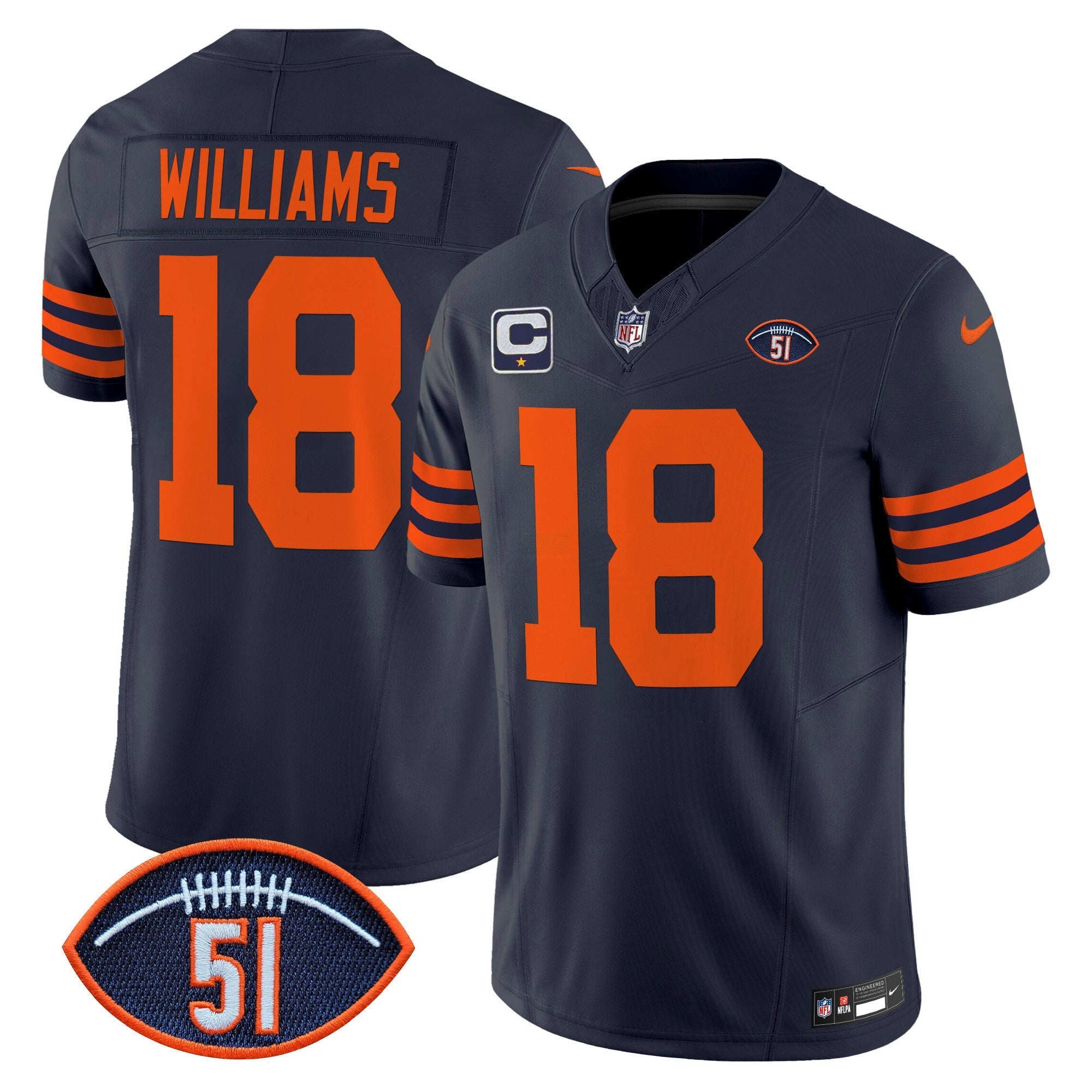 Camisa NFL Men’s Chicago Dick Butkus Patch Throwback Vapor Limited Jersey