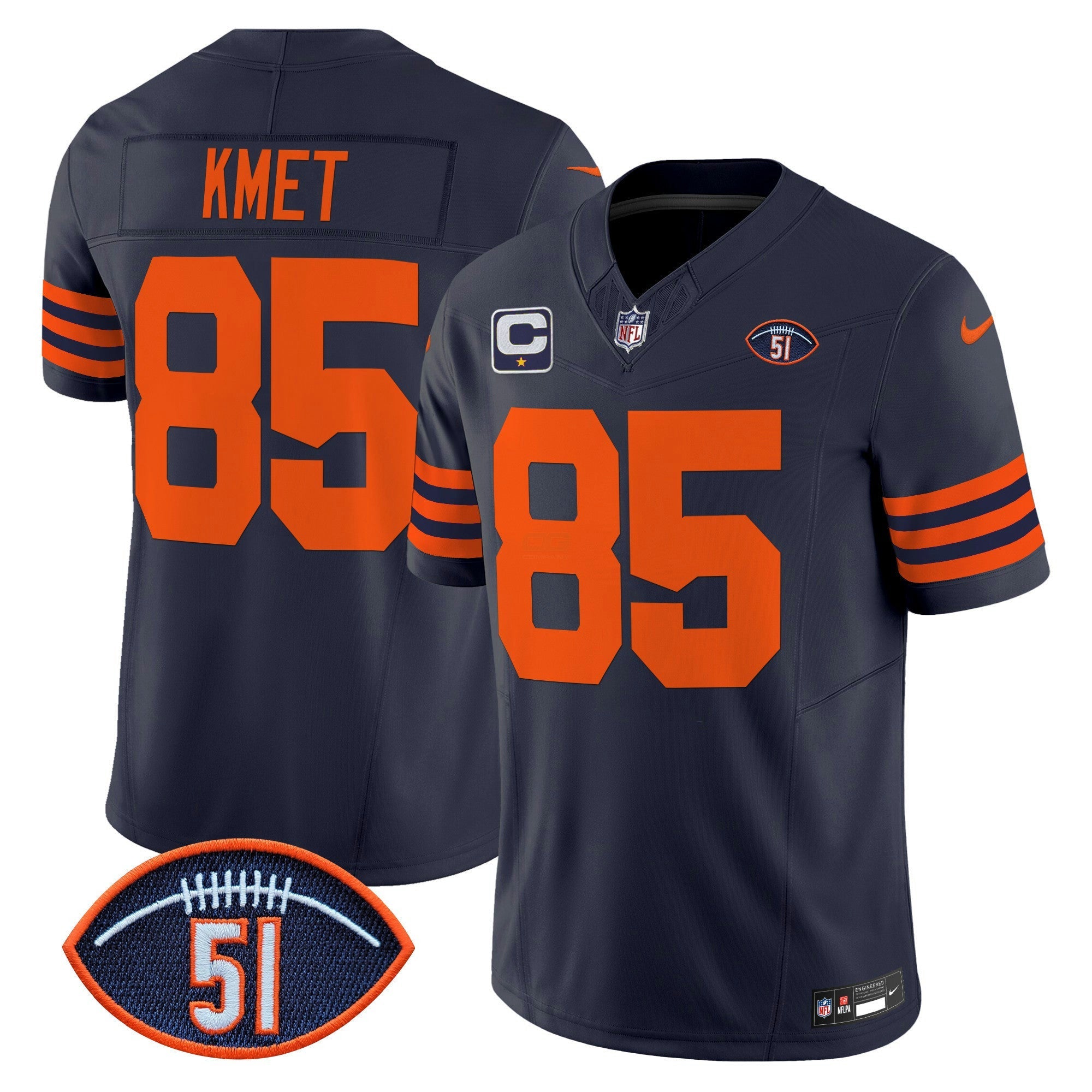 Camisa NFL Men’s Chicago Dick Butkus Patch Throwback Vapor Limited Jersey
