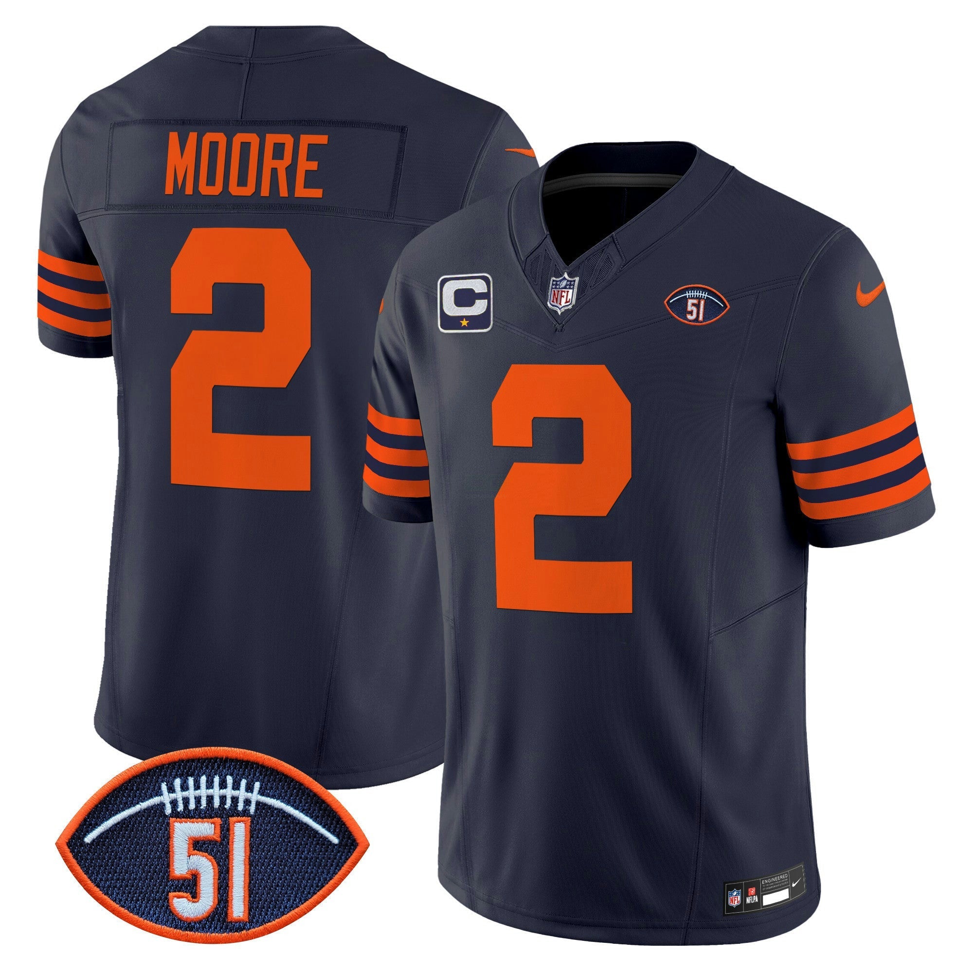 Camisa NFL Men’s Chicago Dick Butkus Patch Throwback Vapor Limited Jersey