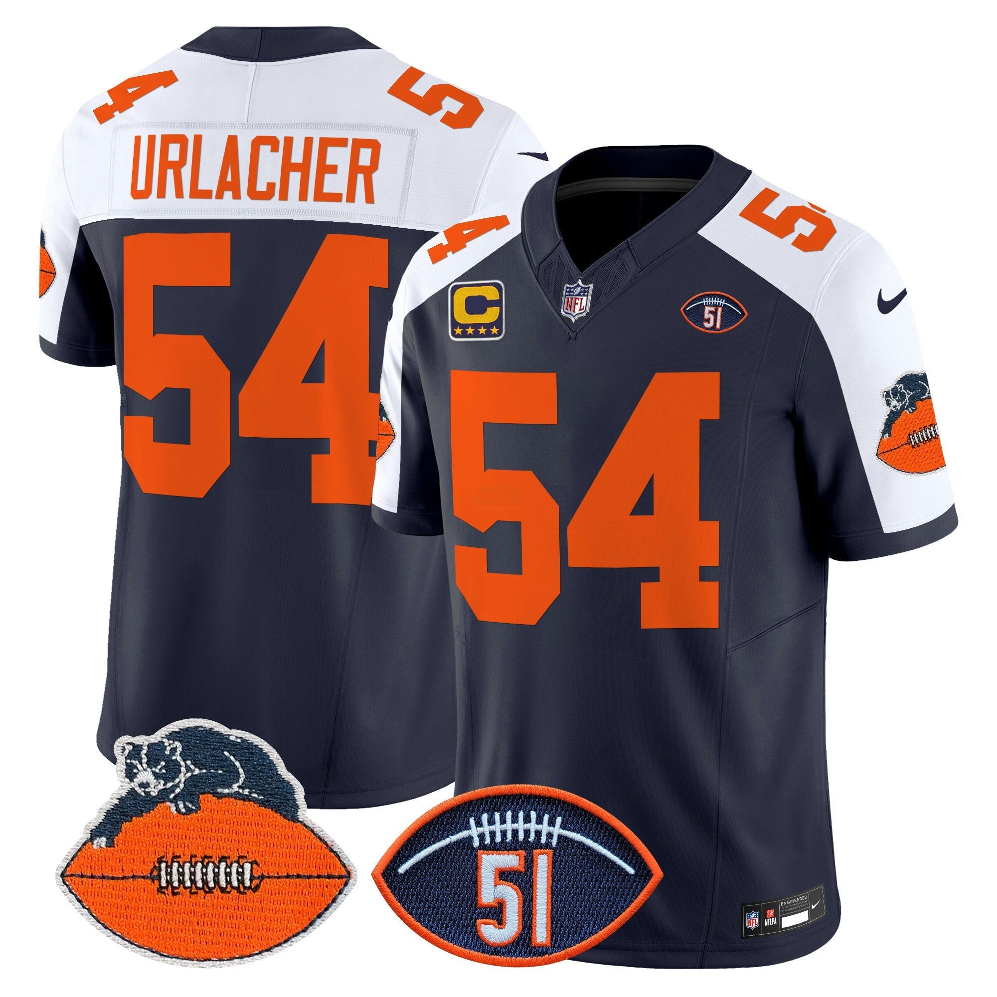Camisa NFL Men’s Chicago Dick Butkus Patch Throwback Vapor Limited Jersey