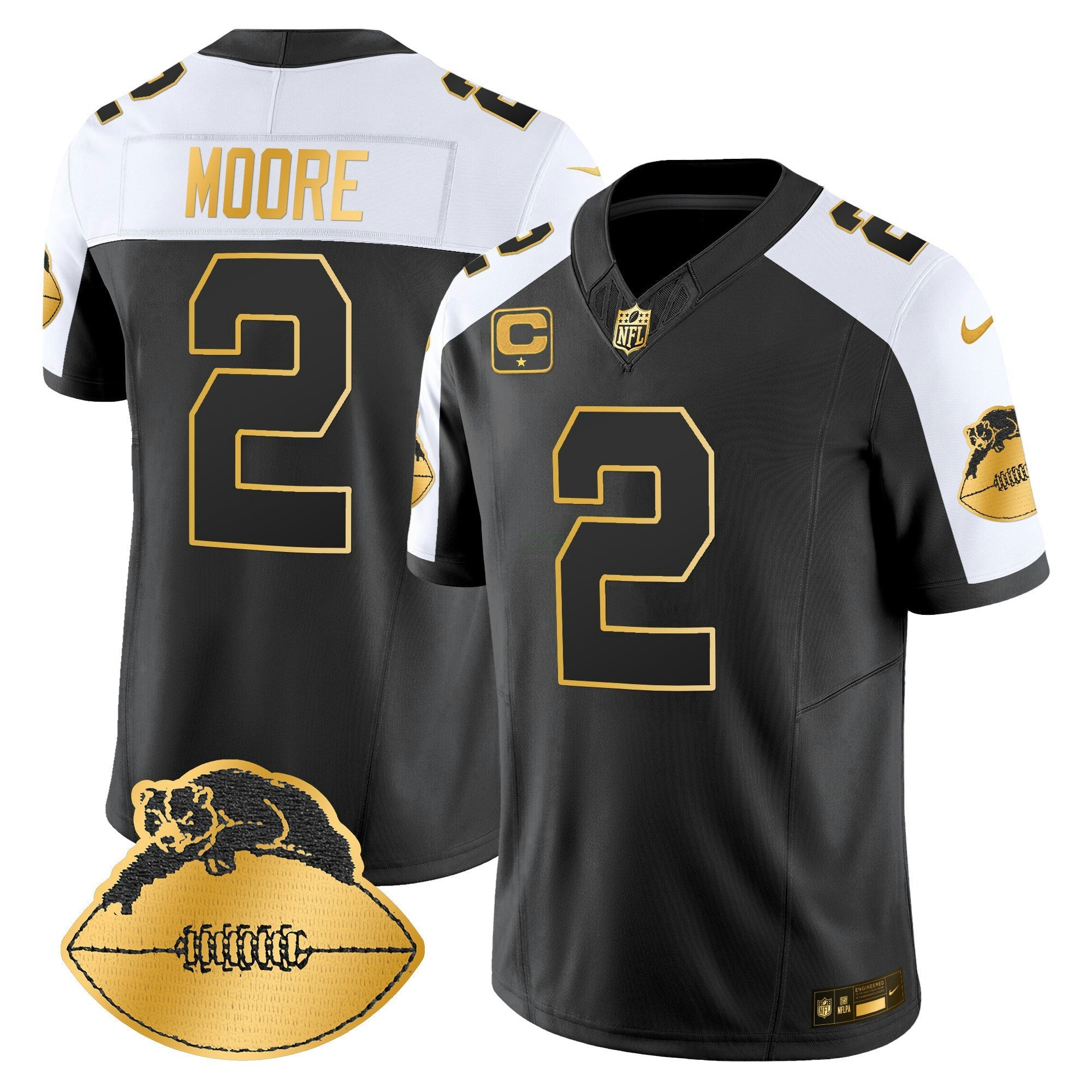 Camisa NFL Men’s Chicago Throwback Dourada Vapor Limited Jersey
