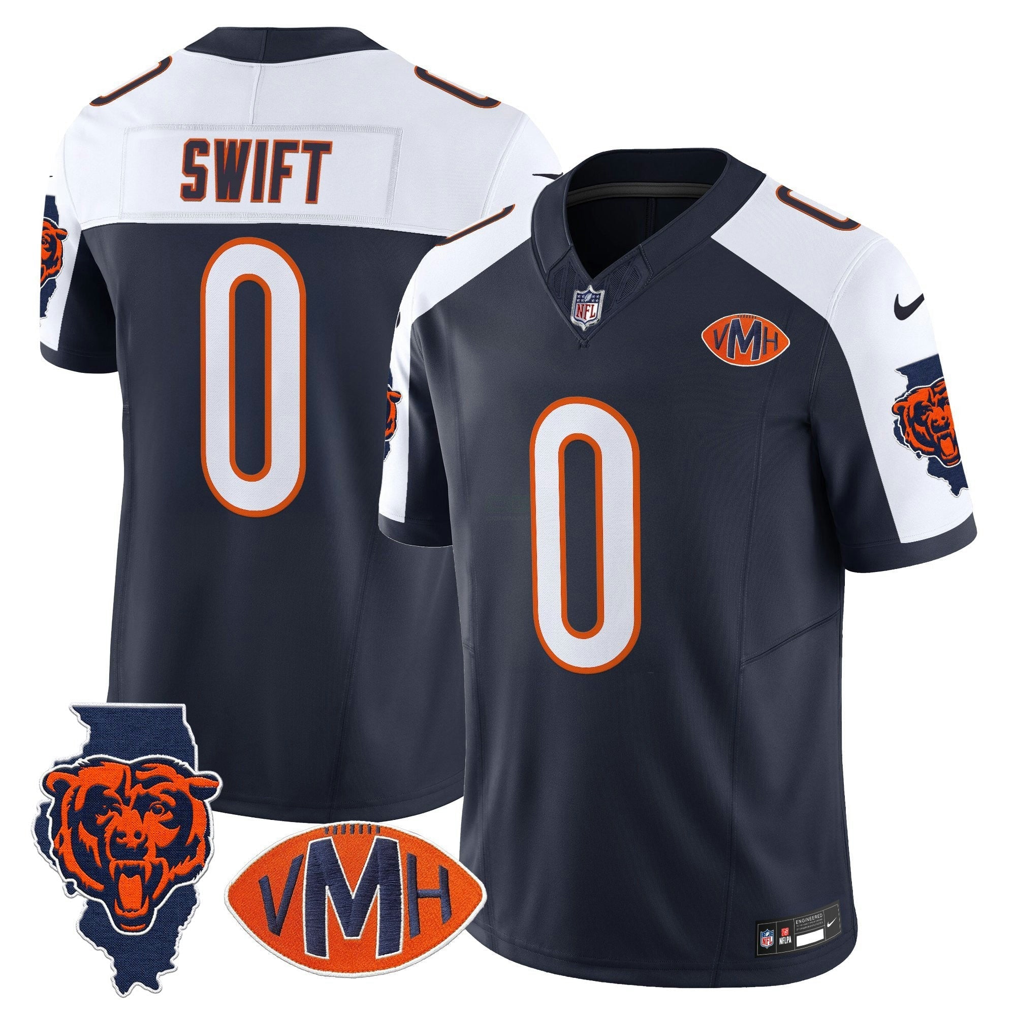 Camisa NFL Men’s Chicago Virginia McCaskey Memorial Patch Vapor Jersey