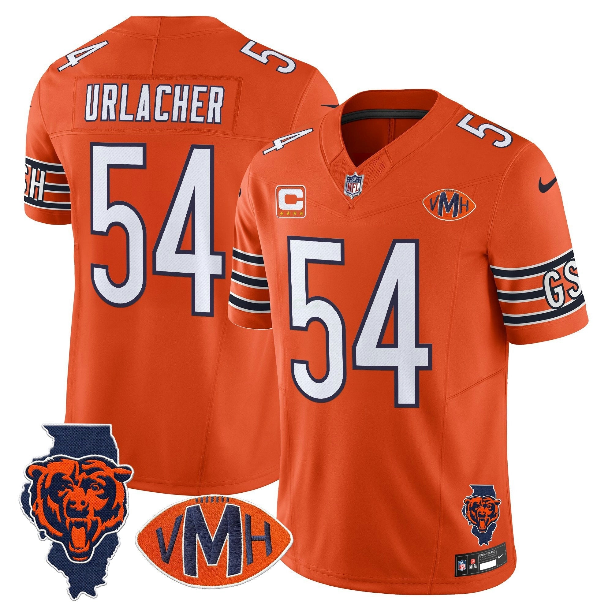 Camisa NFL Men’s Chicago Virginia McCaskey Memorial Patch Vapor Jersey