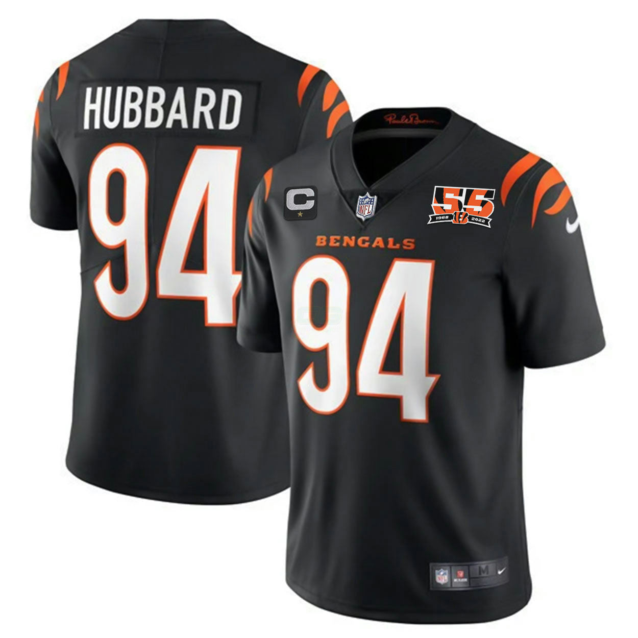 Camisa NFL Men’s Cincinnati 55th 1968 – 2022 Anniversary Patch Player Vapor Limited Jersey