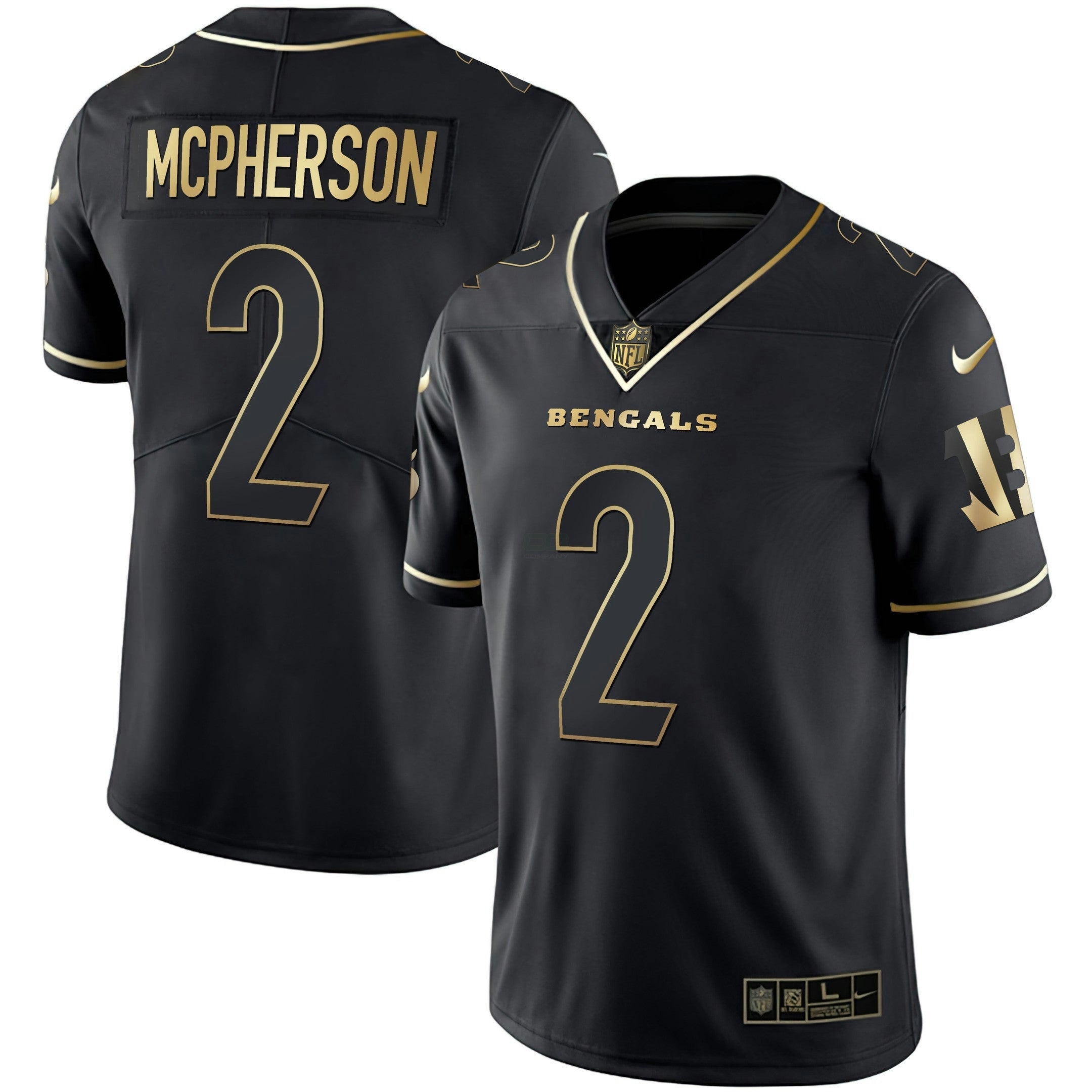 Camisa NFL Men’s Cincinnati Branca Dourada & Preta Dourada Jersey