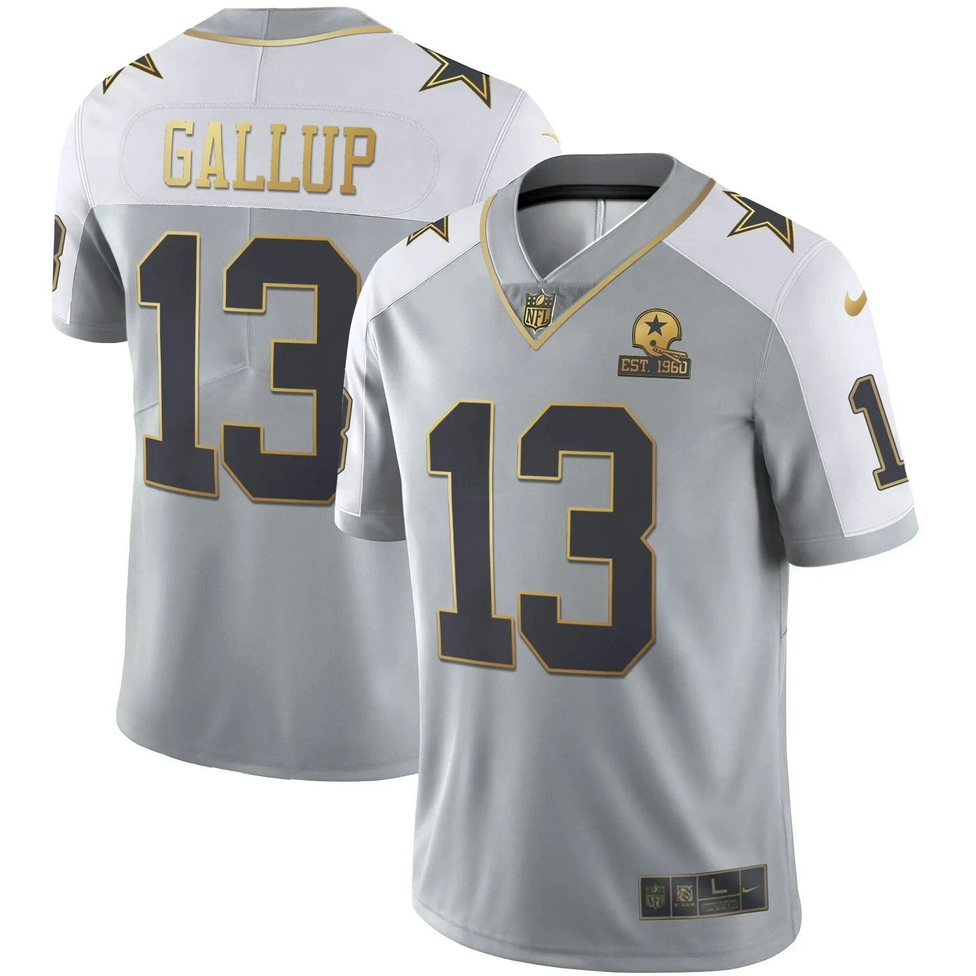 Camisa NFL Men’s Cinza Dourada Vapor Est 1960 Patch - Cinza Dourada