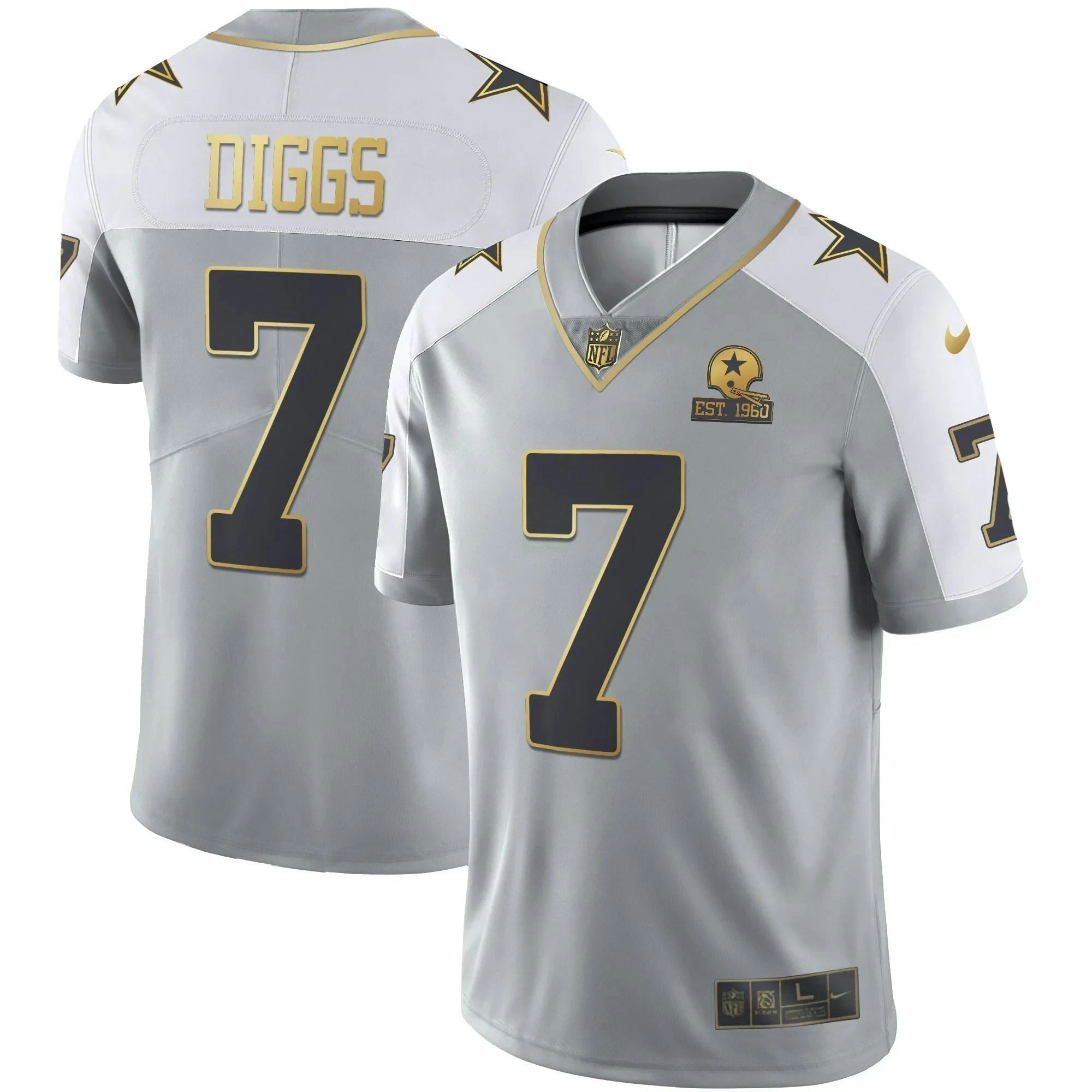 Camisa NFL Men’s Cinza Dourada Vapor Est 1960 Patch - Cinza Dourada
