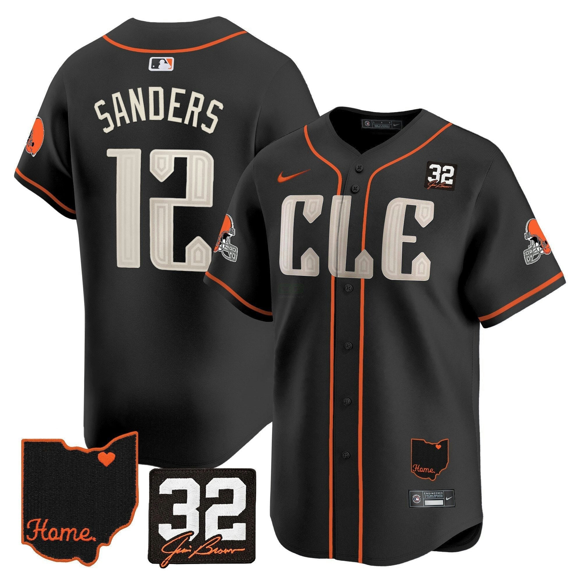 Camisa NFL Men’s Cleveland 2025 Jim Brown Memorial & Home Patch Vapor Premier Limited Jersey