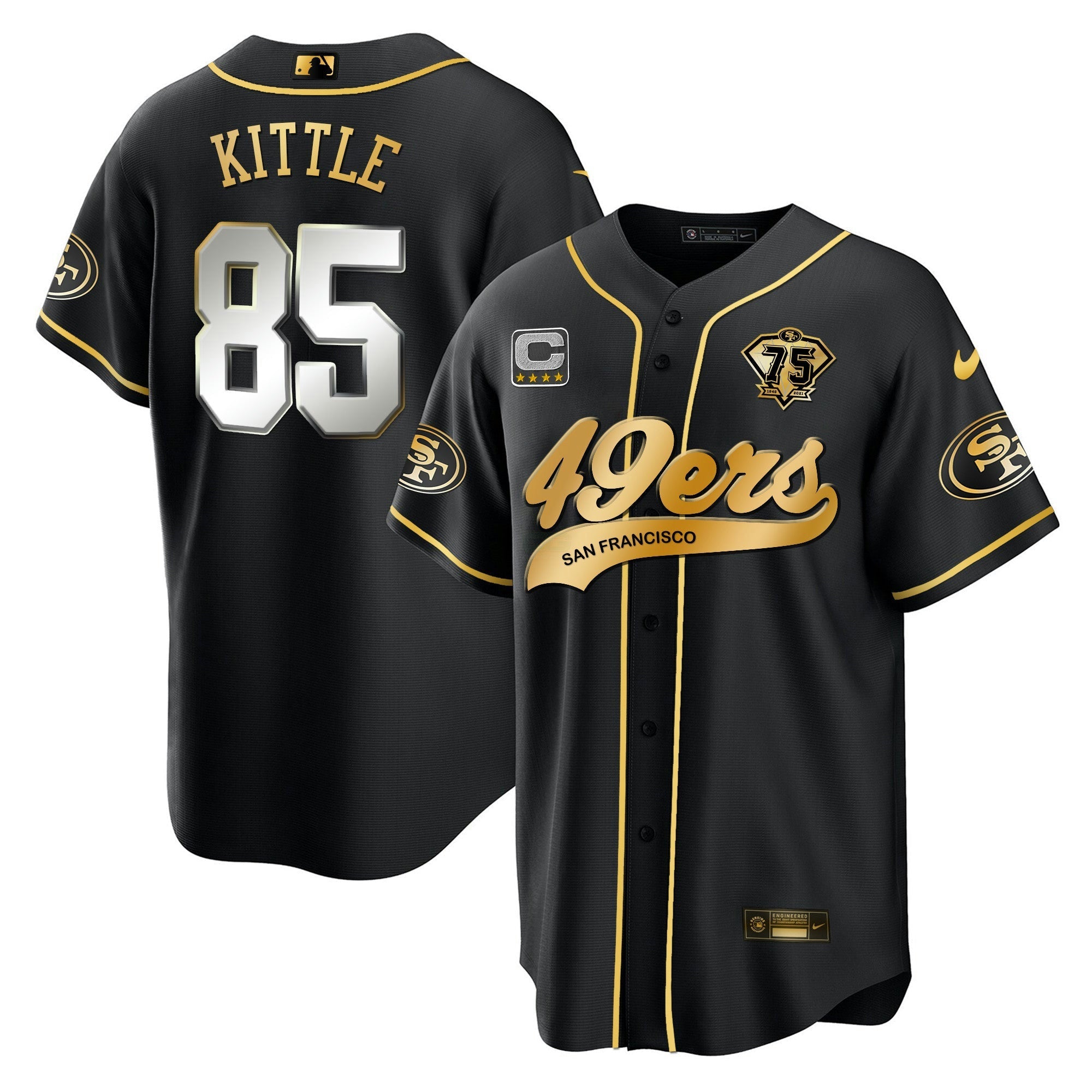 Camisa NFL Men’s Cool Base Dourada Jersey