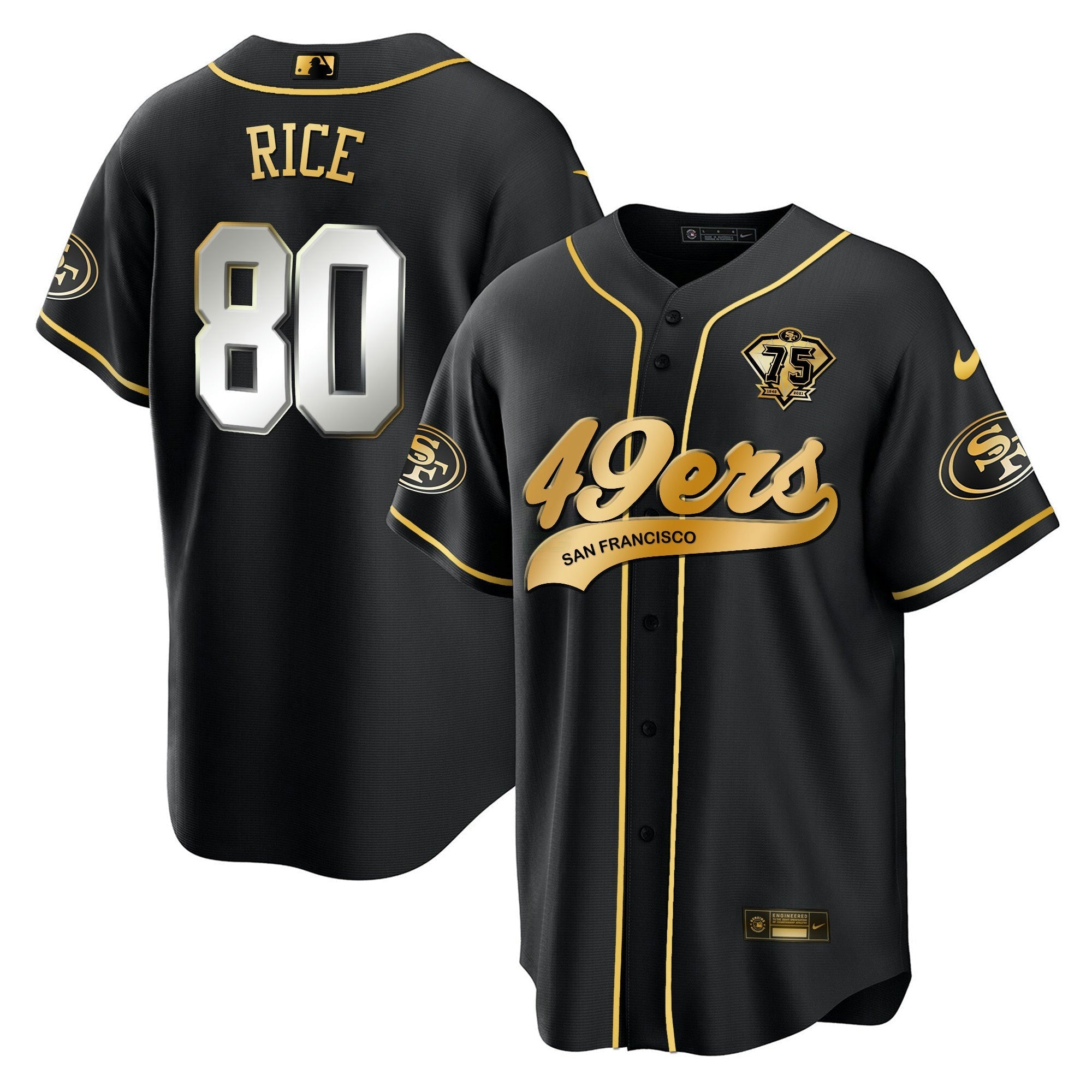Camisa NFL Men’s Cool Base Dourada Jersey
