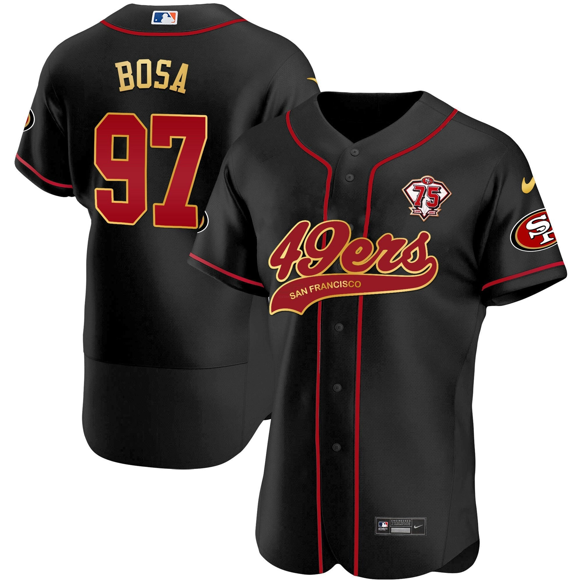 Camisa NFL Men’s Cool Base Dourada Jersey V2