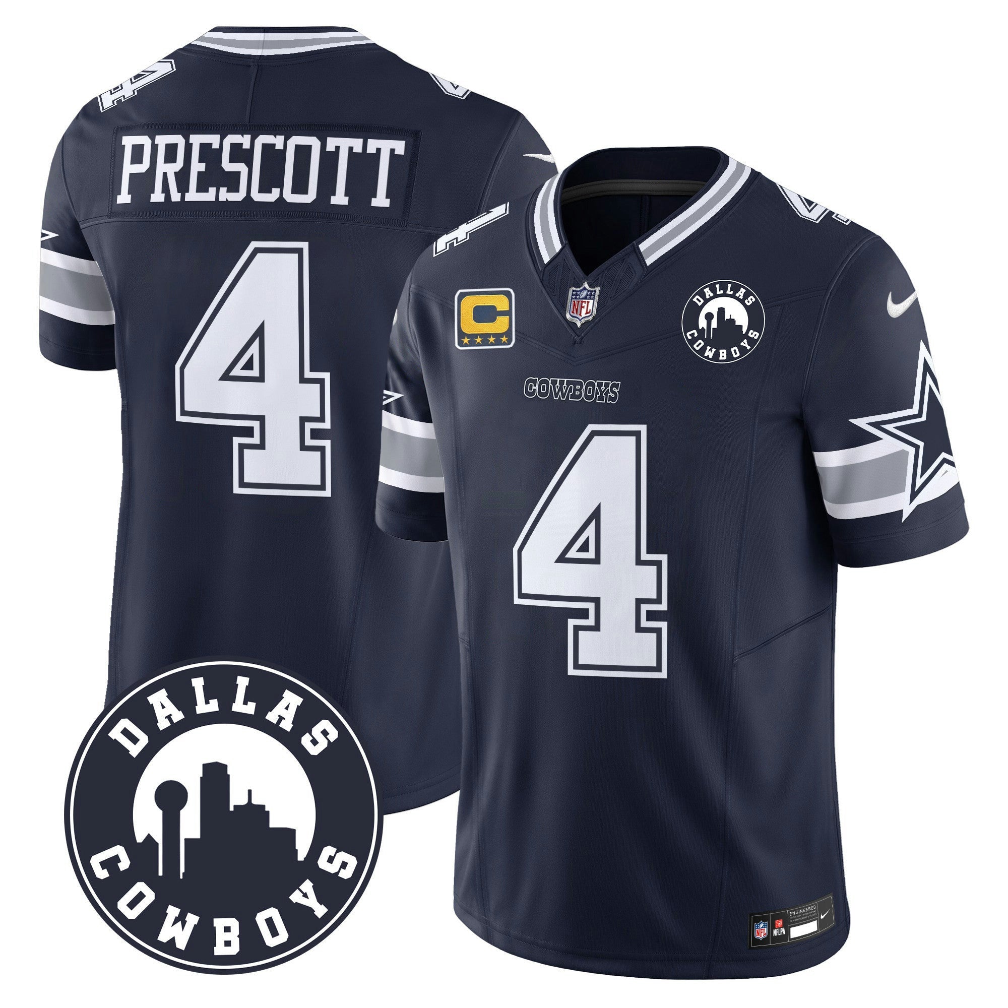 Camisa NFL Men’s “Dallas City” Patch Vapor Limited Jersey