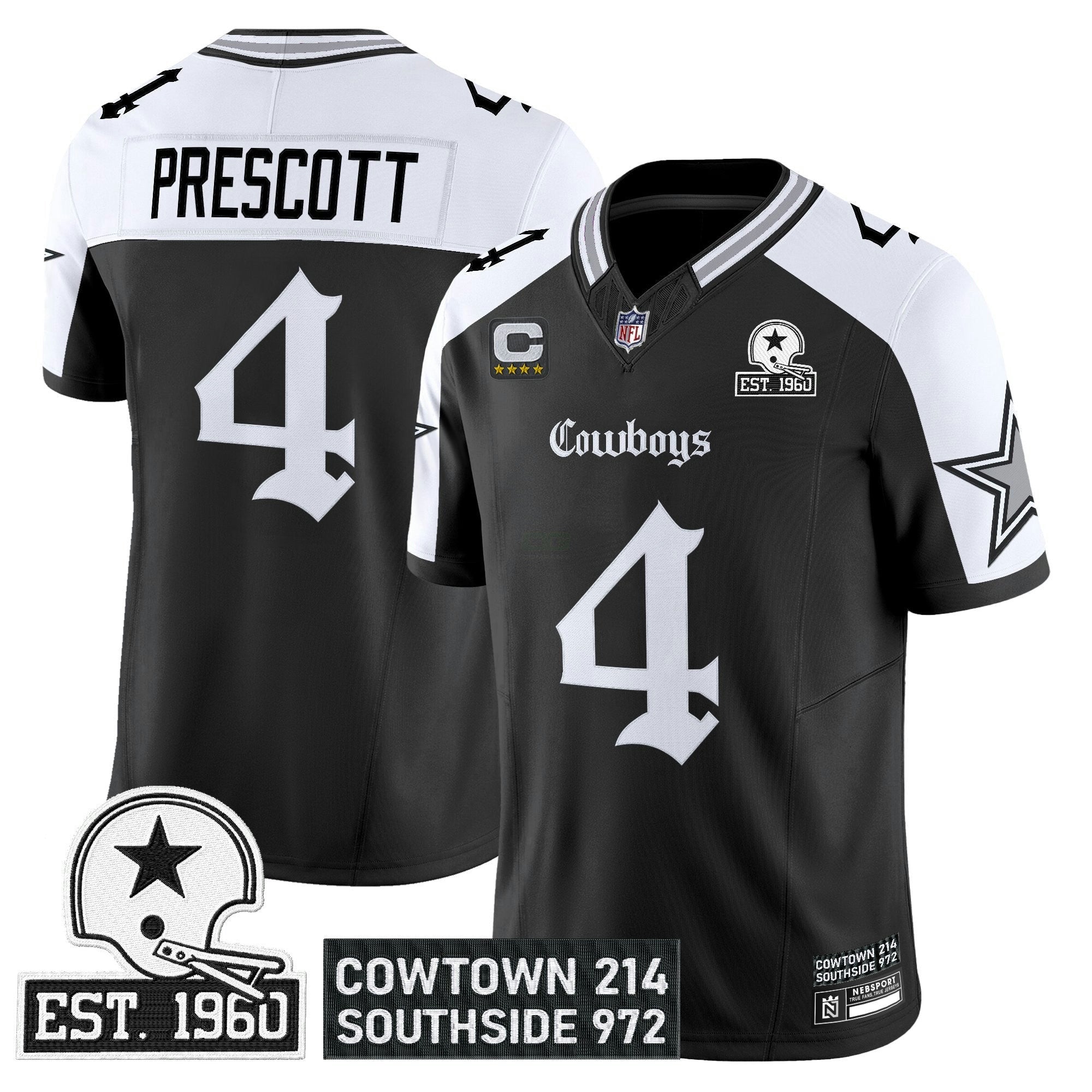 Camisa NFL Men’s Dallas ‘Gothic Lone Star Edition’ Vapor Limited Jersey