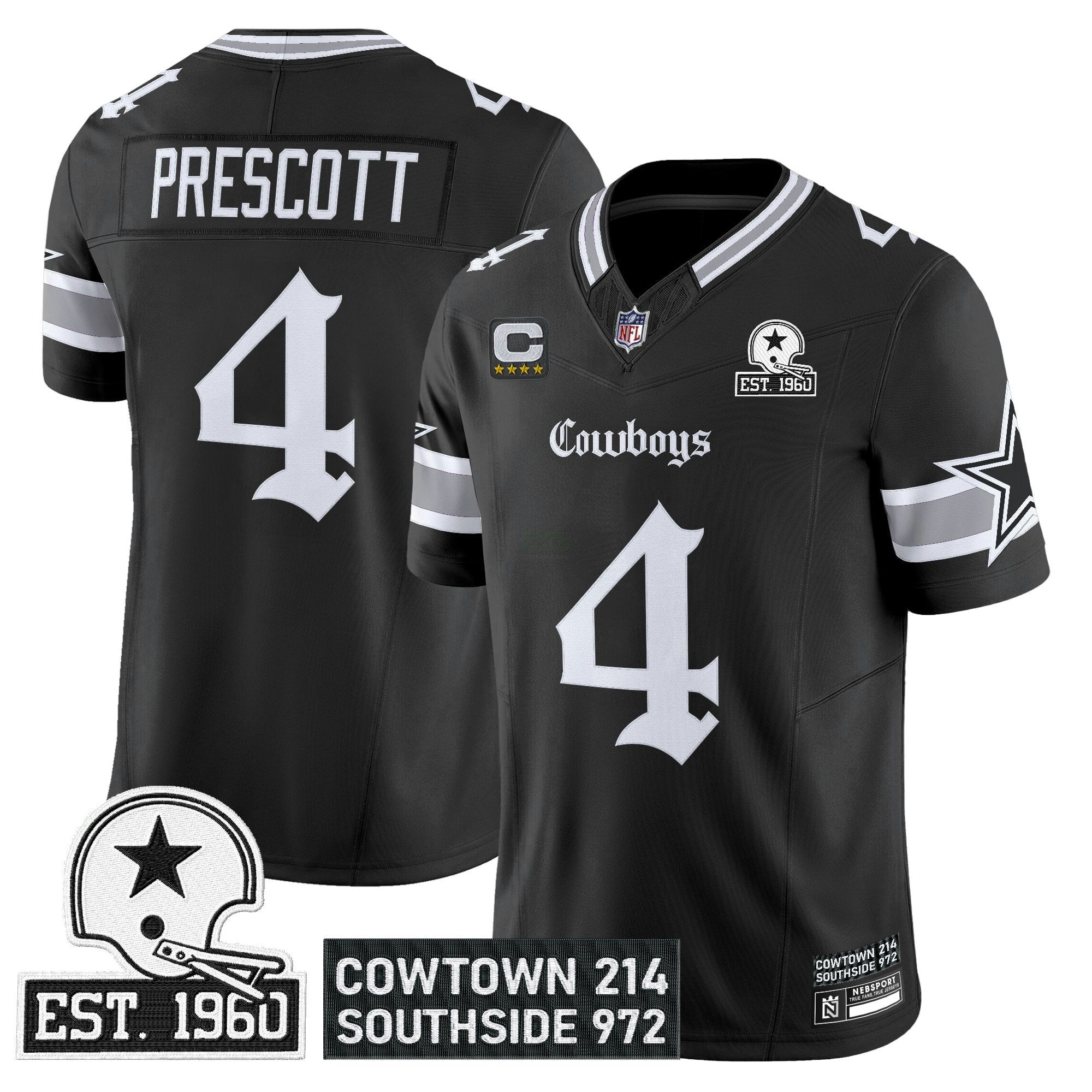 Camisa NFL Men’s Dallas ‘Gothic Lone Star Edition’ Vapor Limited Jersey