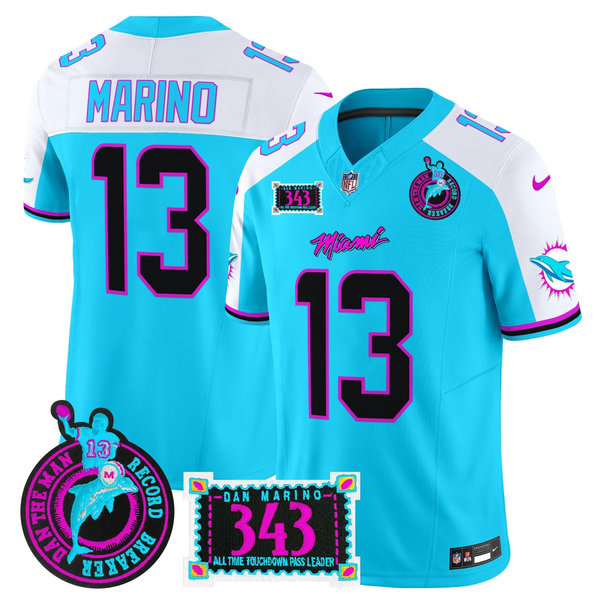 Camisa NFL Men’s “Dan the Man Record Breaker” Patch Vapor Limited Jersey