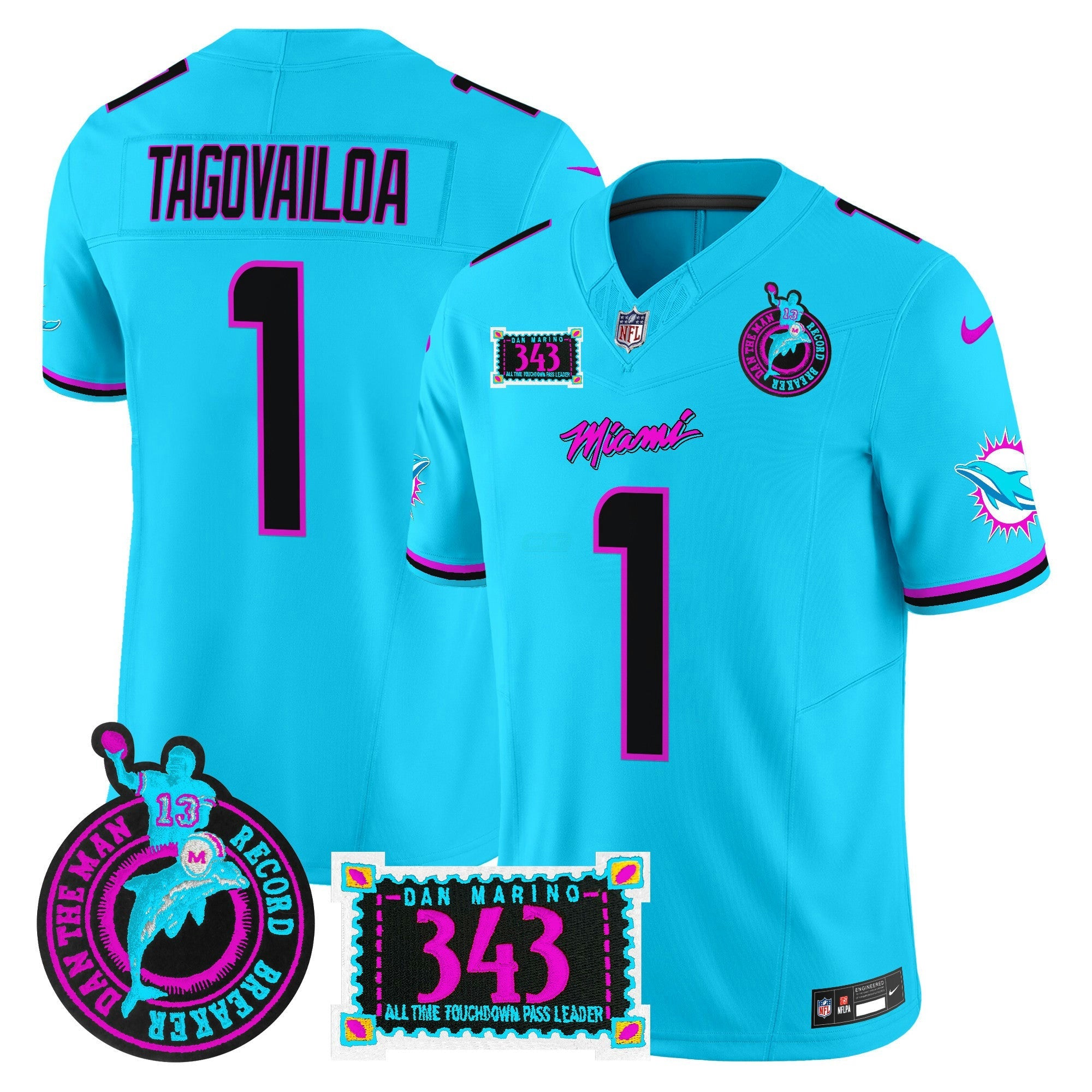 Camisa NFL Men’s “Dan the Man Record Breaker” Patch Vapor Limited Jersey