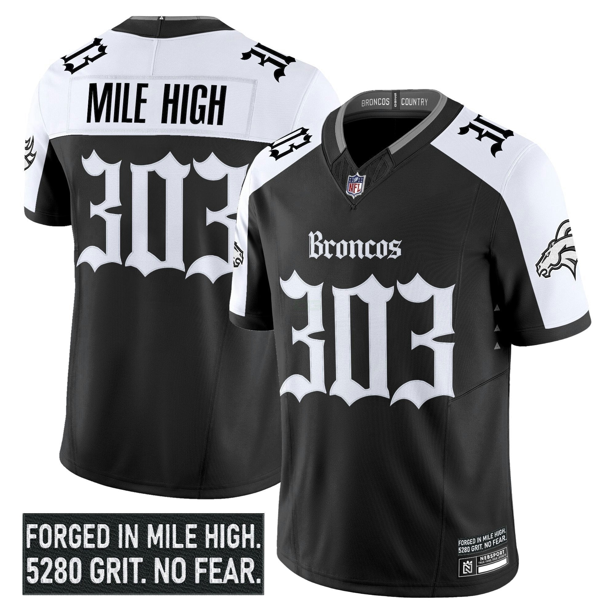 Camisa NFL Men’s Denver ‘Gothic Mile High Shadows Edition’ Vapor Limited Jersey