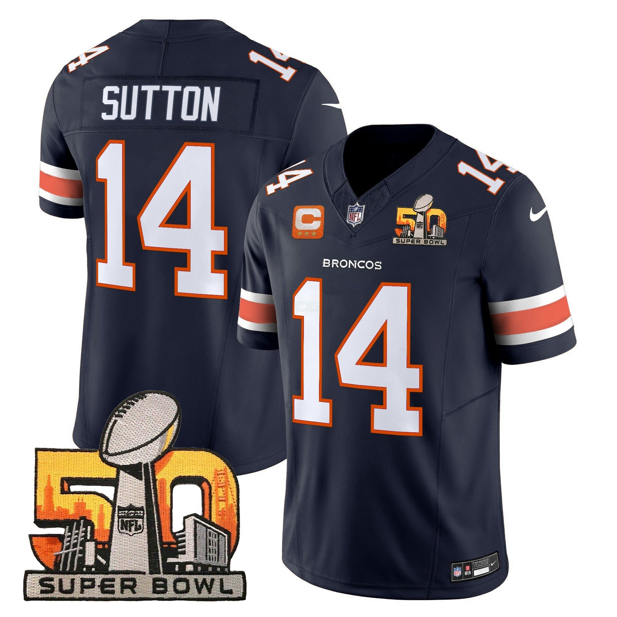 Camisa NFL Men’s Denver Super Bowl 50 Patch Vapor Limited Jersey
