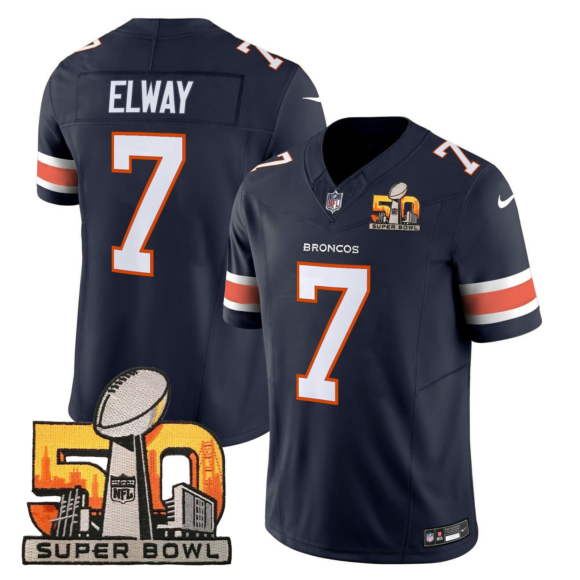 Camisa NFL Men’s Denver Super Bowl 50 Patch Vapor Limited Jersey