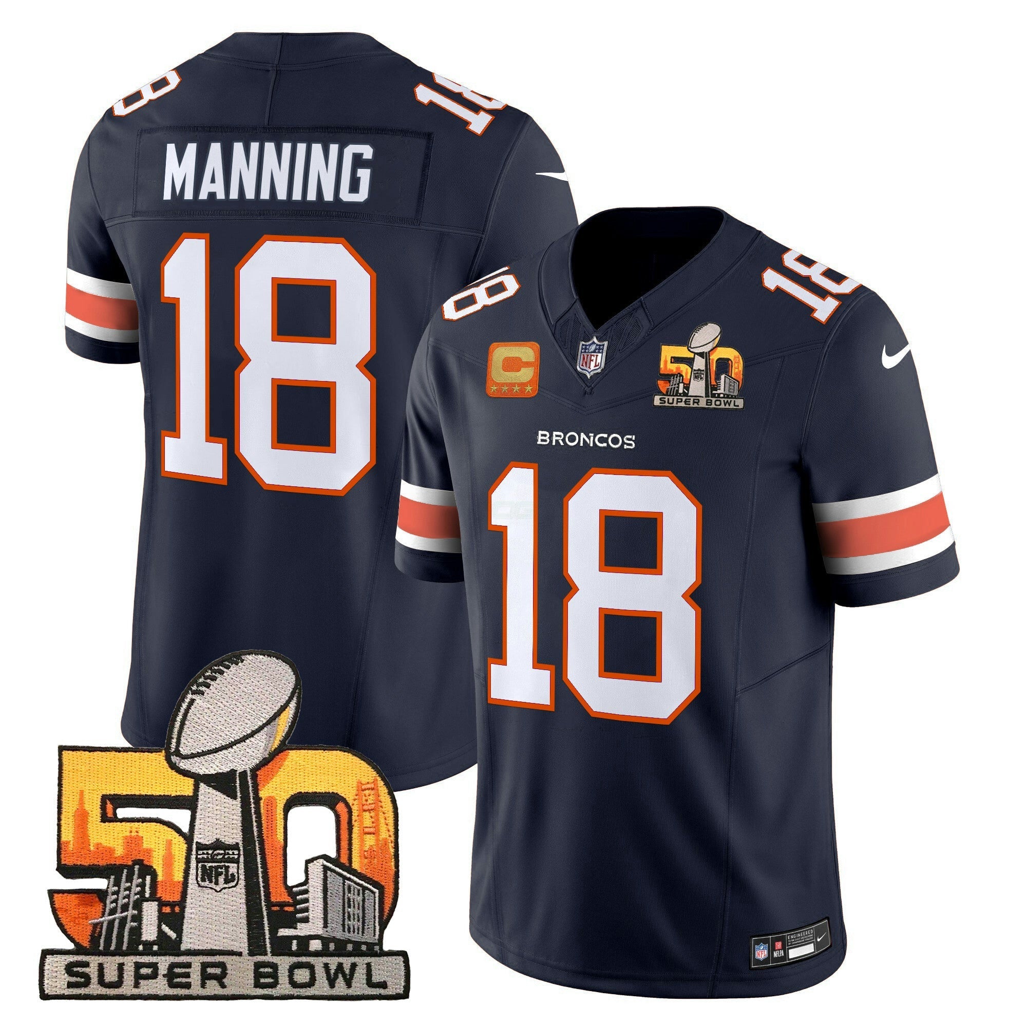 Camisa NFL Men’s Denver Super Bowl 50 Patch Vapor Limited Jersey