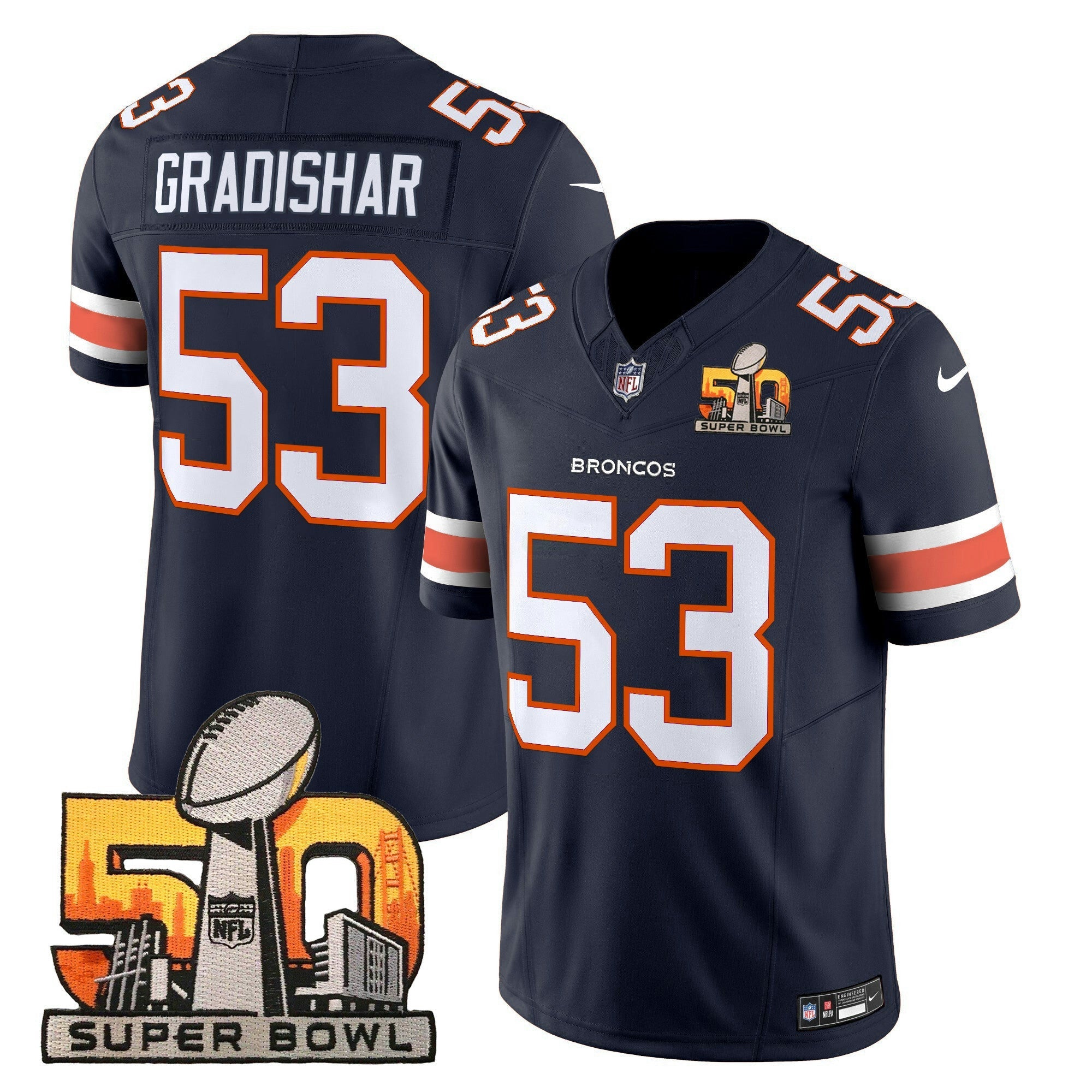 Camisa NFL Men’s Denver Super Bowl 50 Patch Vapor Limited Jersey