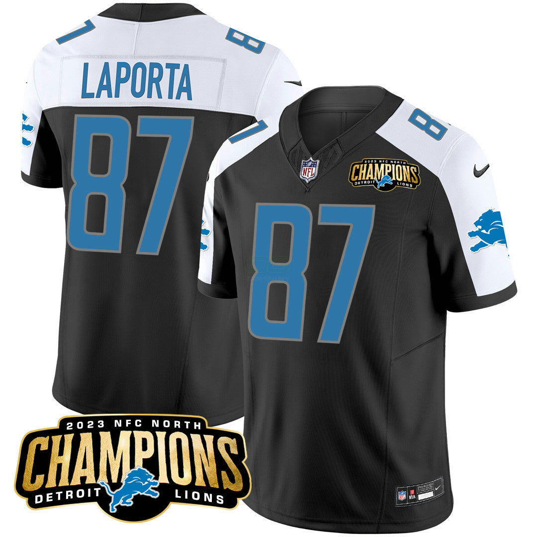 Camisa NFL Men’s Detroit 2023 NFC North Champions Patch Vapor Jersey